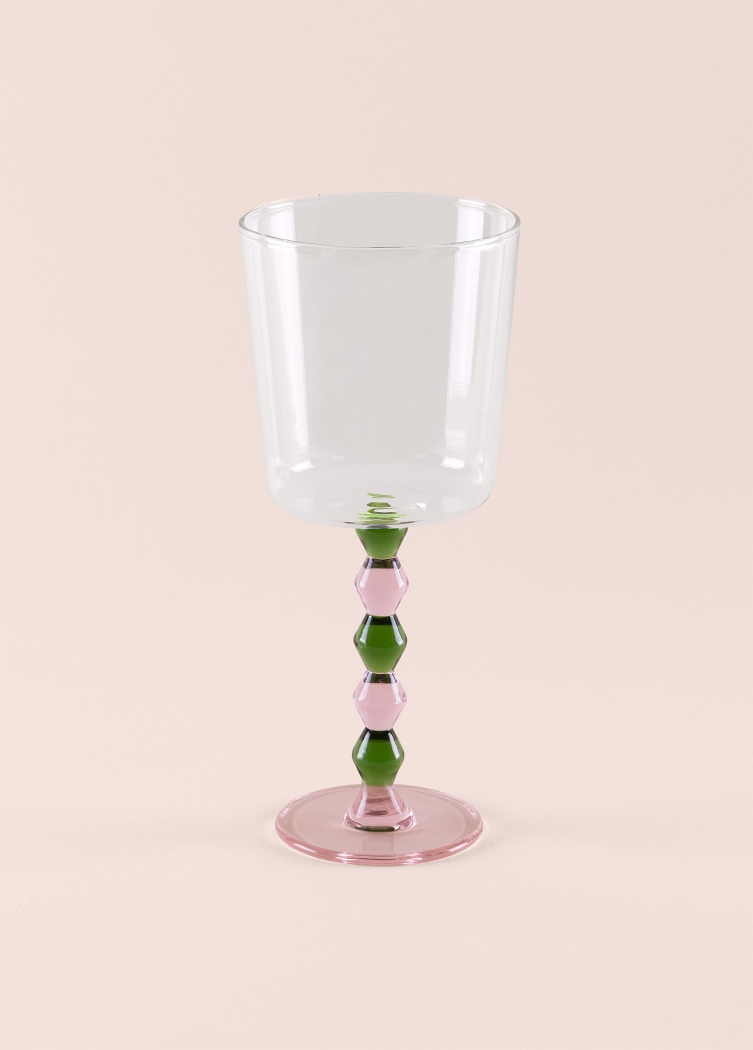 The Mia Bead Şarap Kadehi Yeşil 300 ml