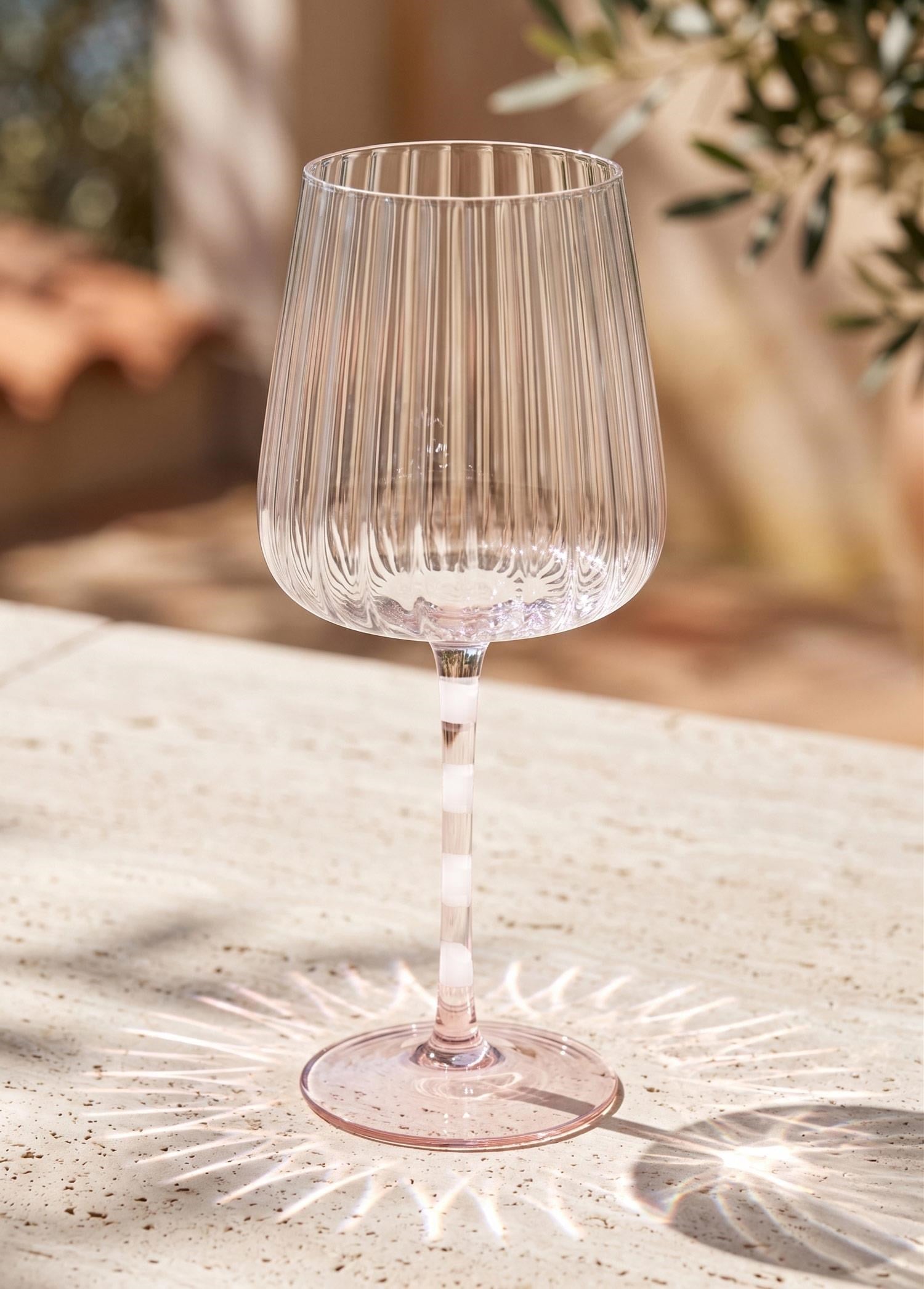 The Mia Şarap Kadehi Pembe Beyaz 600 ml