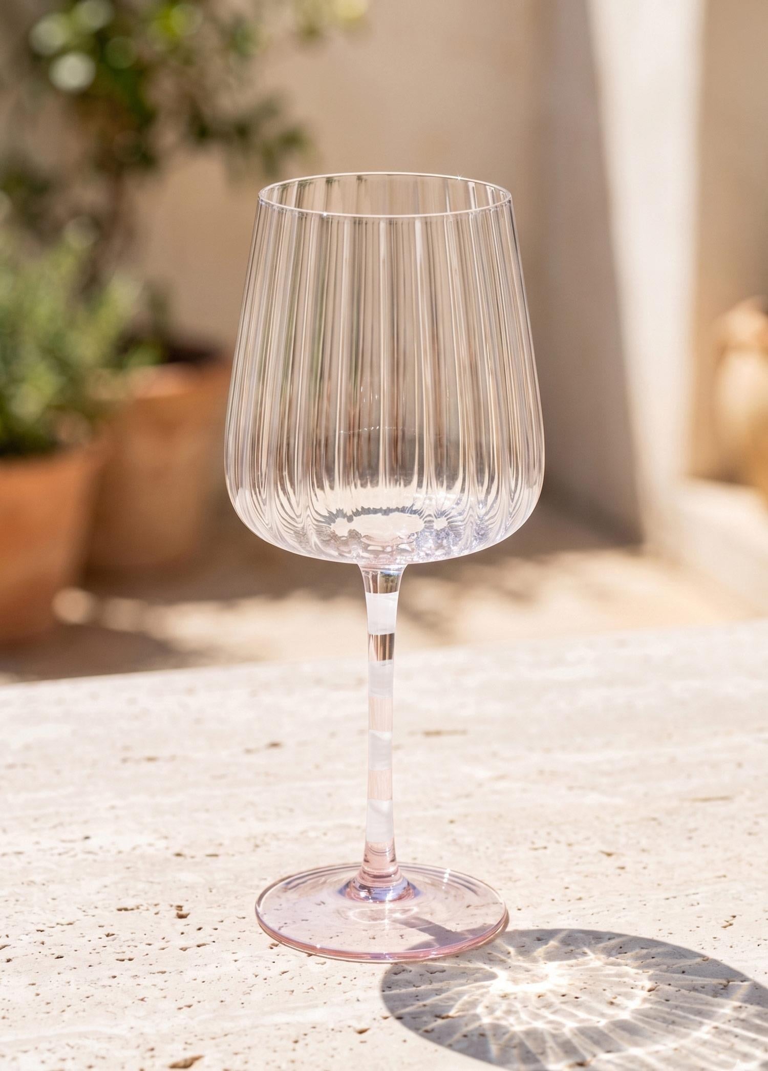 The Mia Şarap Kadehi Pembe Beyaz 500 ml