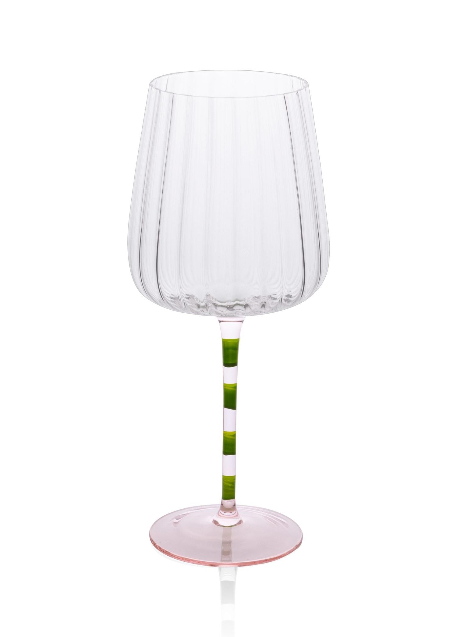 The Mia Şarap Kadehi Pembe Yeşil 500 ml