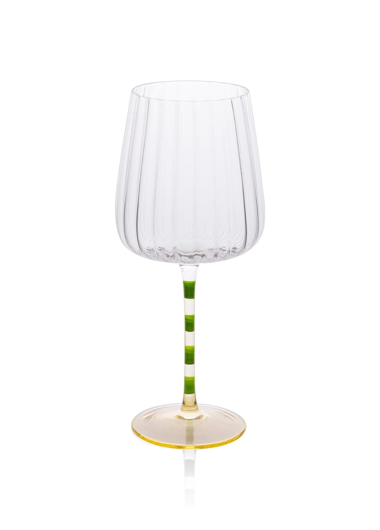 The Mia Şarap Kadehi Yeşil Sarı 600 ml