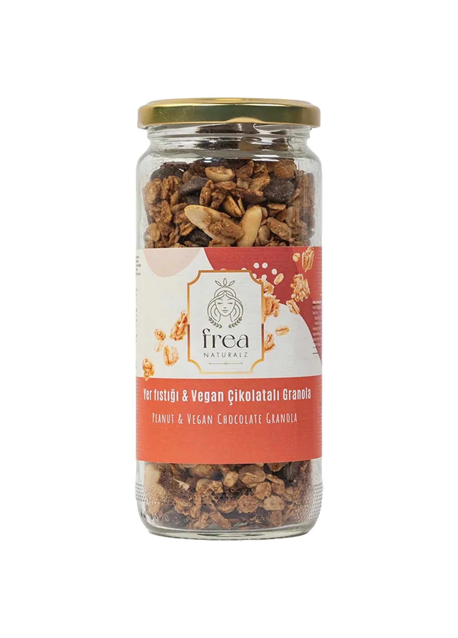 Kahvaltılık ve Atıştırmalıklar Frea Naturalz Yer fıstığı Vegan Çikolatalı Granola 250 gr