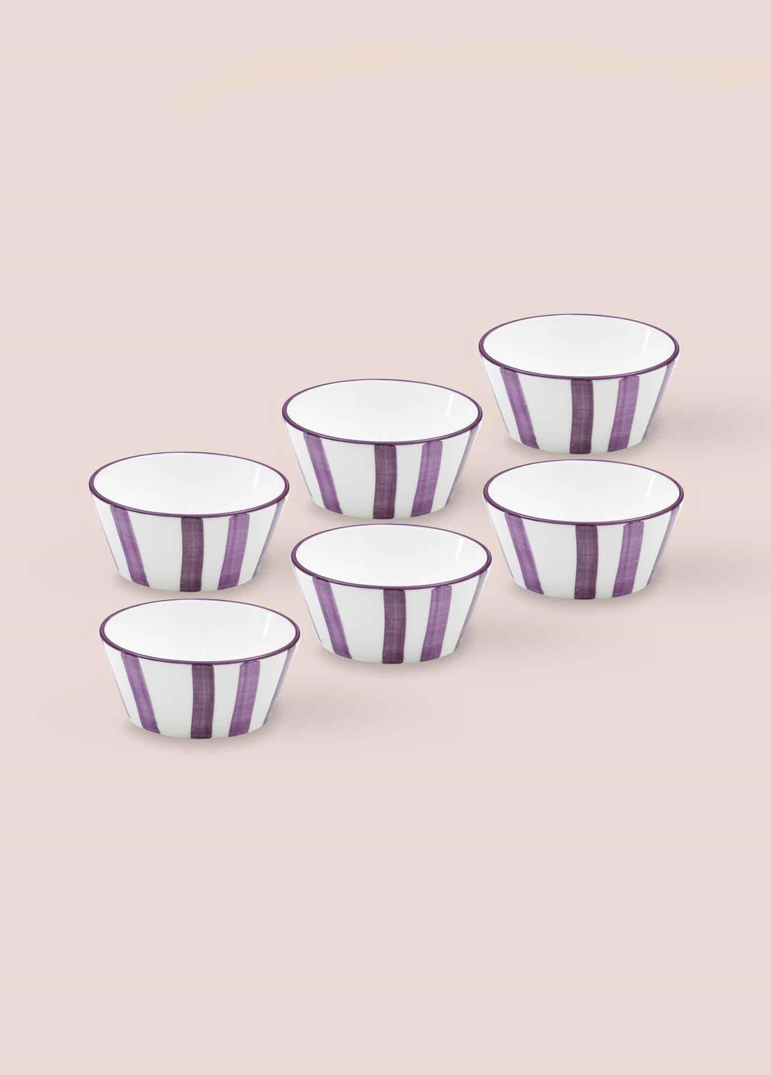 The Mia Joy Sosluk Çerezlik 6lı Set Mor 10 cm