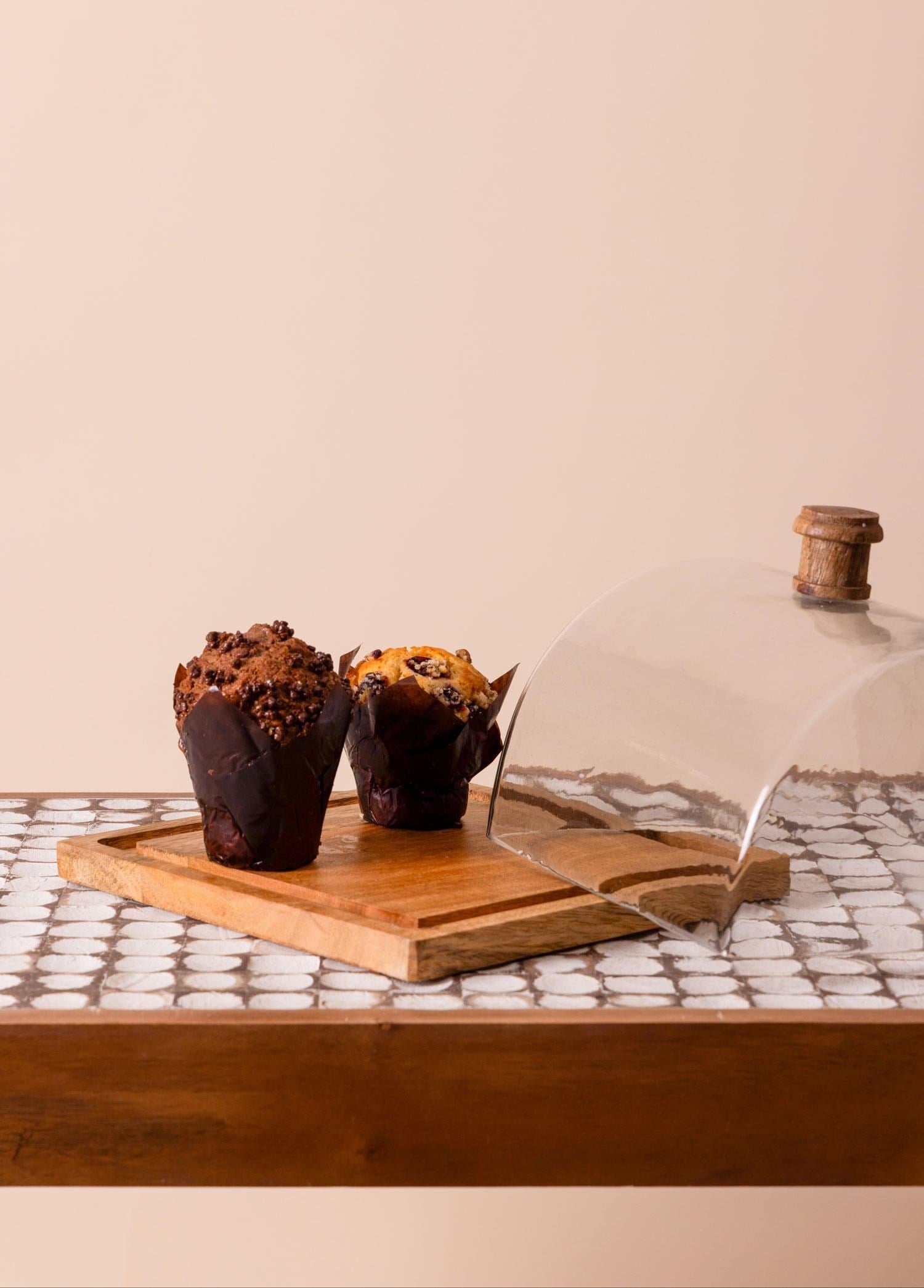 Kavanoz The Mia Madera Dikdörtgen Kek Saklama Fanusu 15x19x19 cm