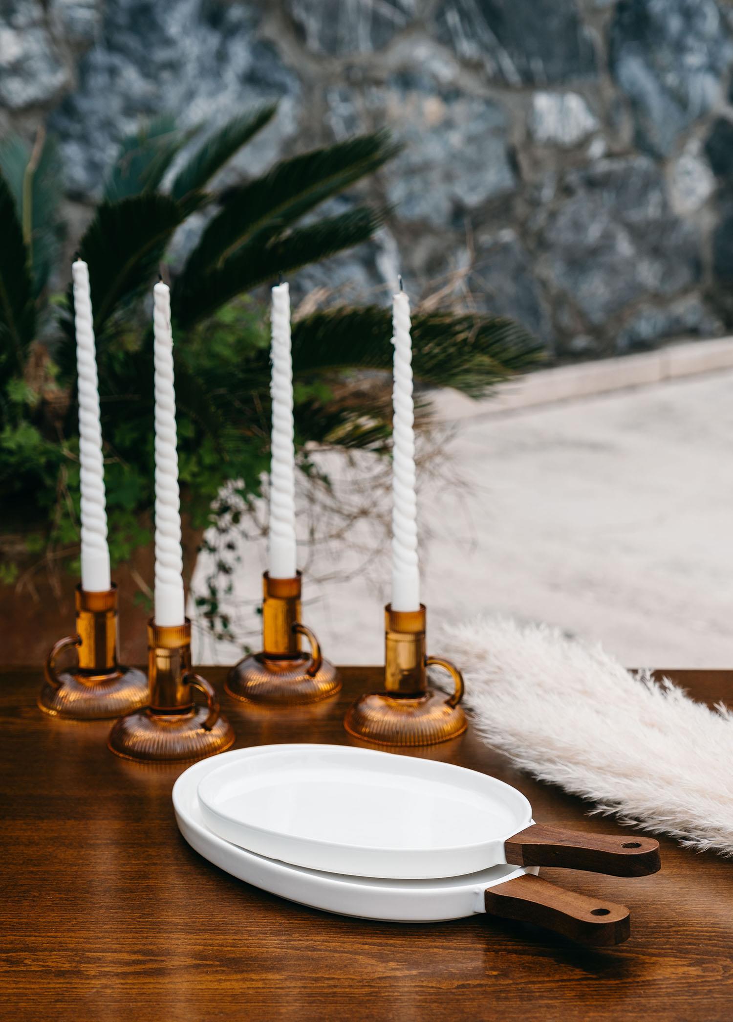 The Mia Woody Porselen Servis 40x20 cm