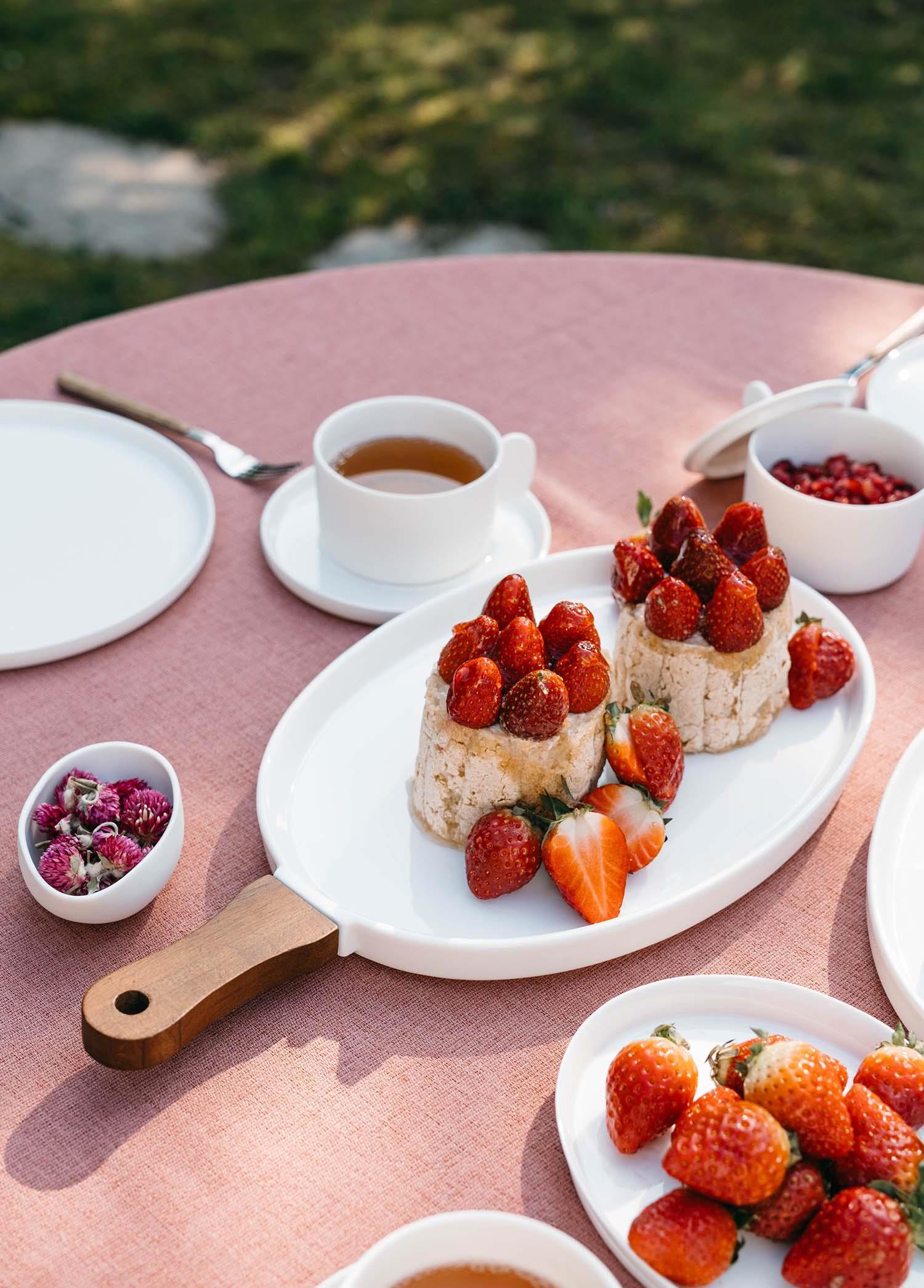 The Mia Woody Porselen Servis 40x20 cm