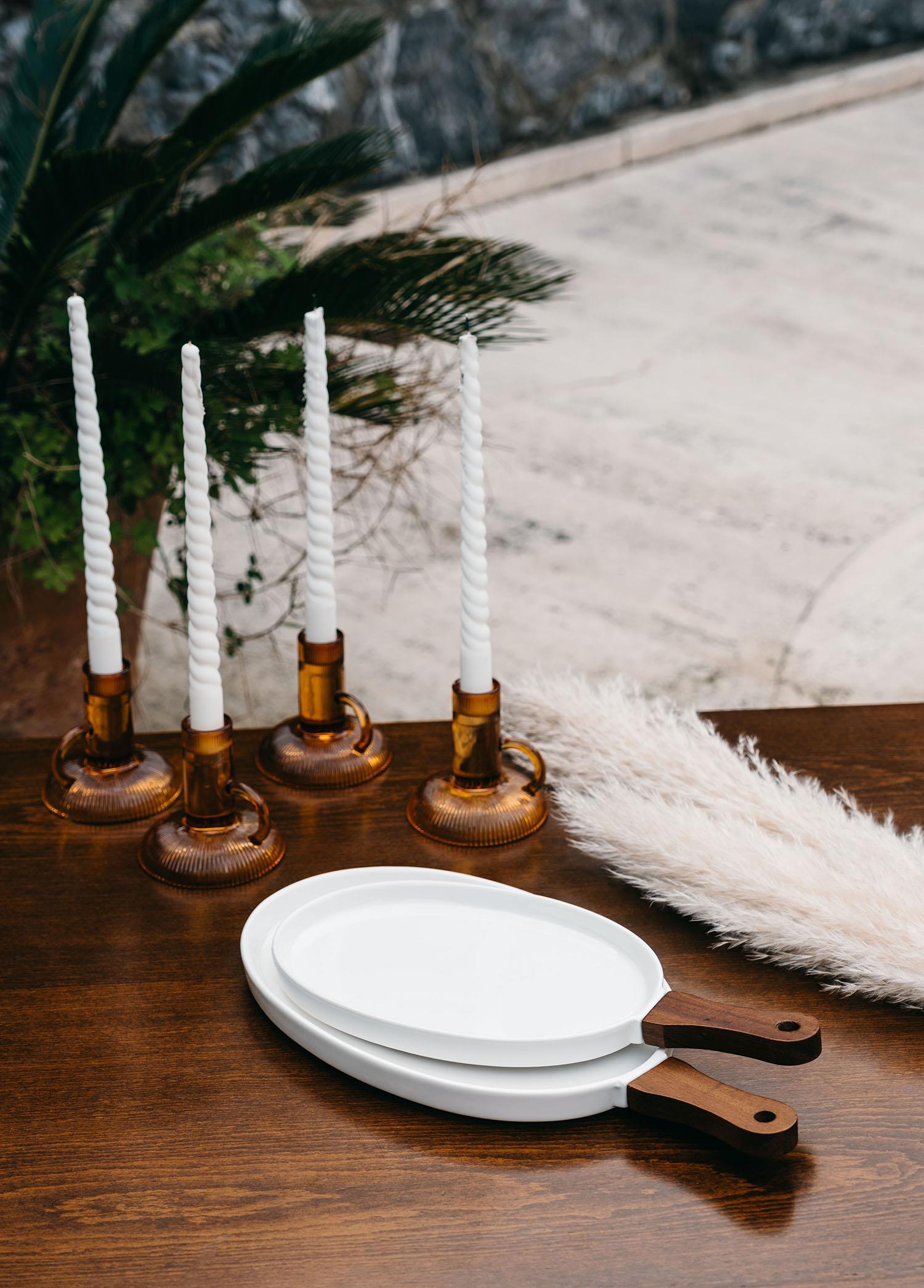 The Mia Woody Porselen Servis 36x17 cm