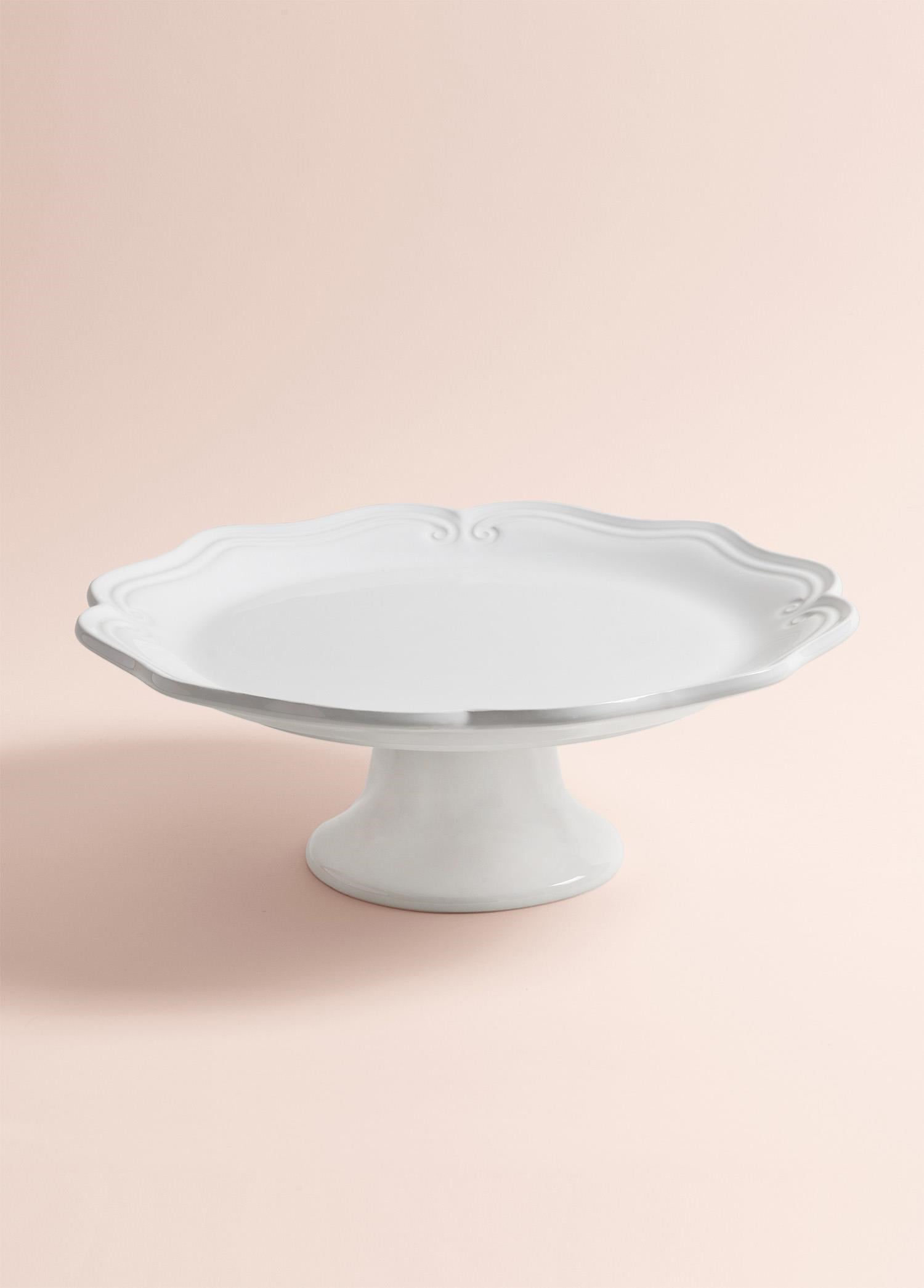 The Mia Grande Pasta Kek Standı Beyaz 33x12 cm GRD0017