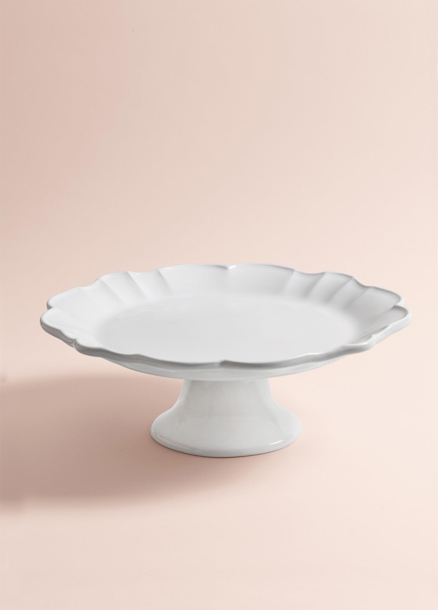 The Mia Grande Pasta Kek Standı Beyaz 32x12 cm GRD0011