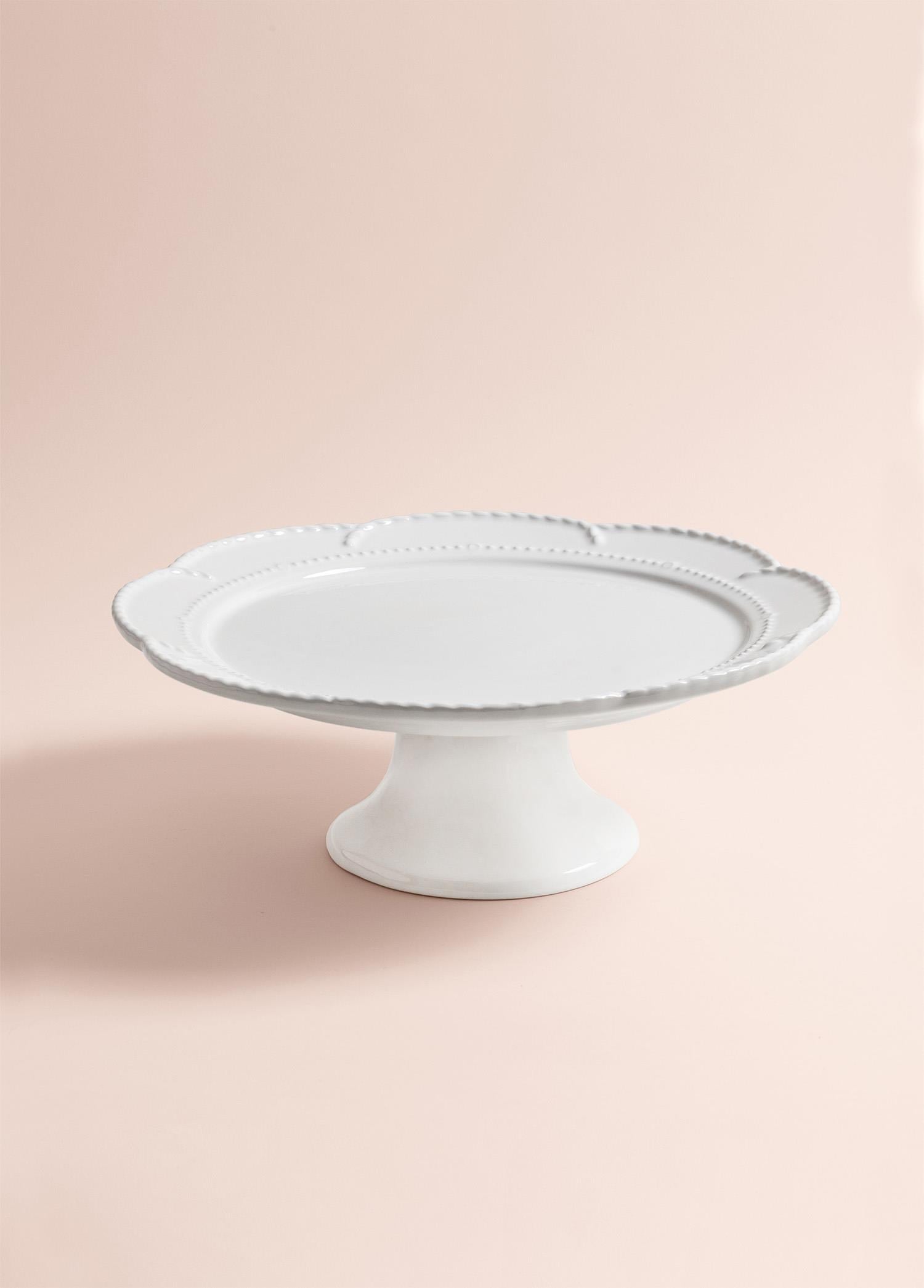 The Mia Grande Pasta Kek Standı Beyaz 31x12 cm GRD0014