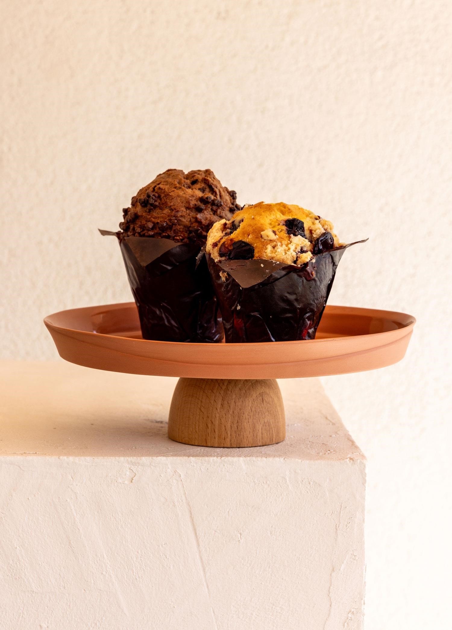 The Mia Limoges Ahşap Ayaklı Tabak Terracota 22x6 cm