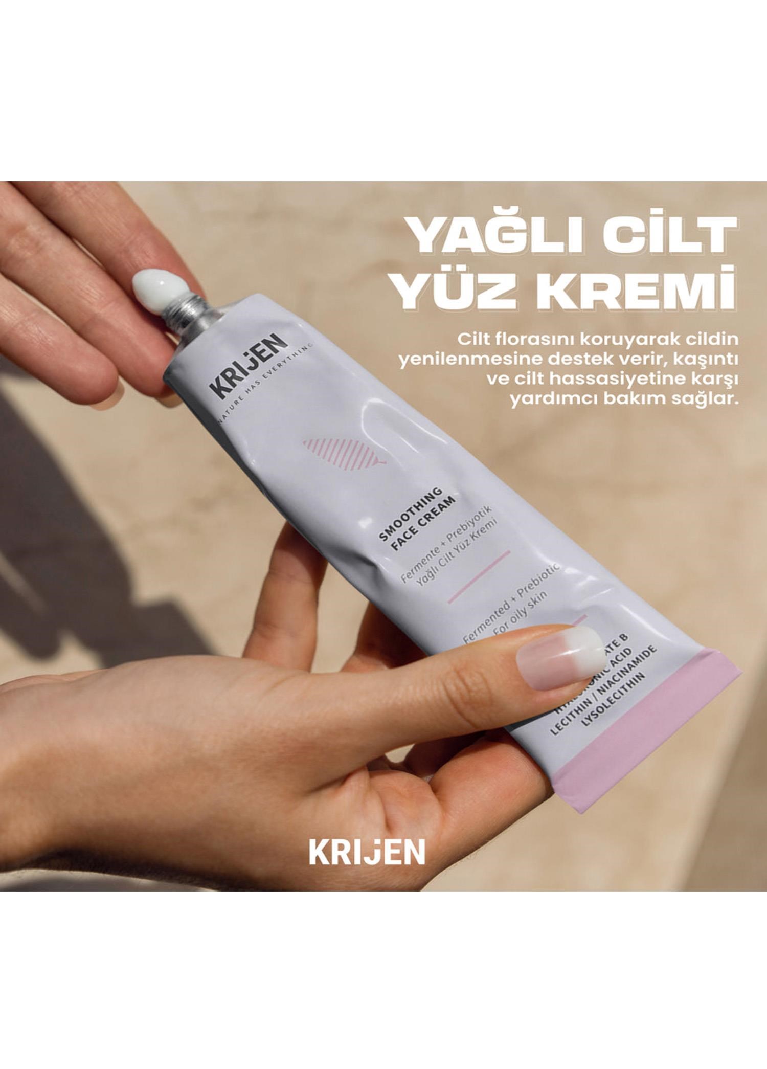 Krijen Aha + Lecithin | Fermente / Prebiyotik Yağlı Cilt Yüz Kremi 50 Gr