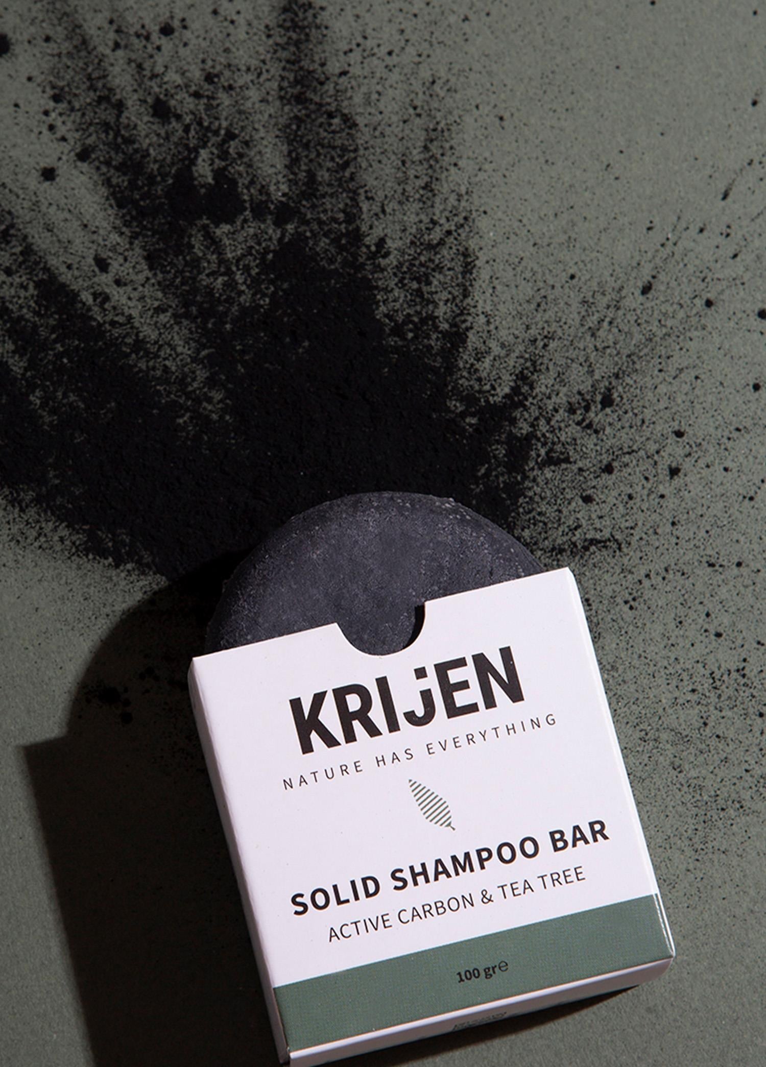 Krijen Aktif Karbon ve Çay Ağacı Katı Şampuanı 100 Gr