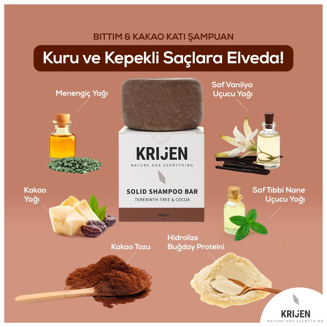 Krijen Bıttım ve Kakao Katı Şampuanı 100 Gr
