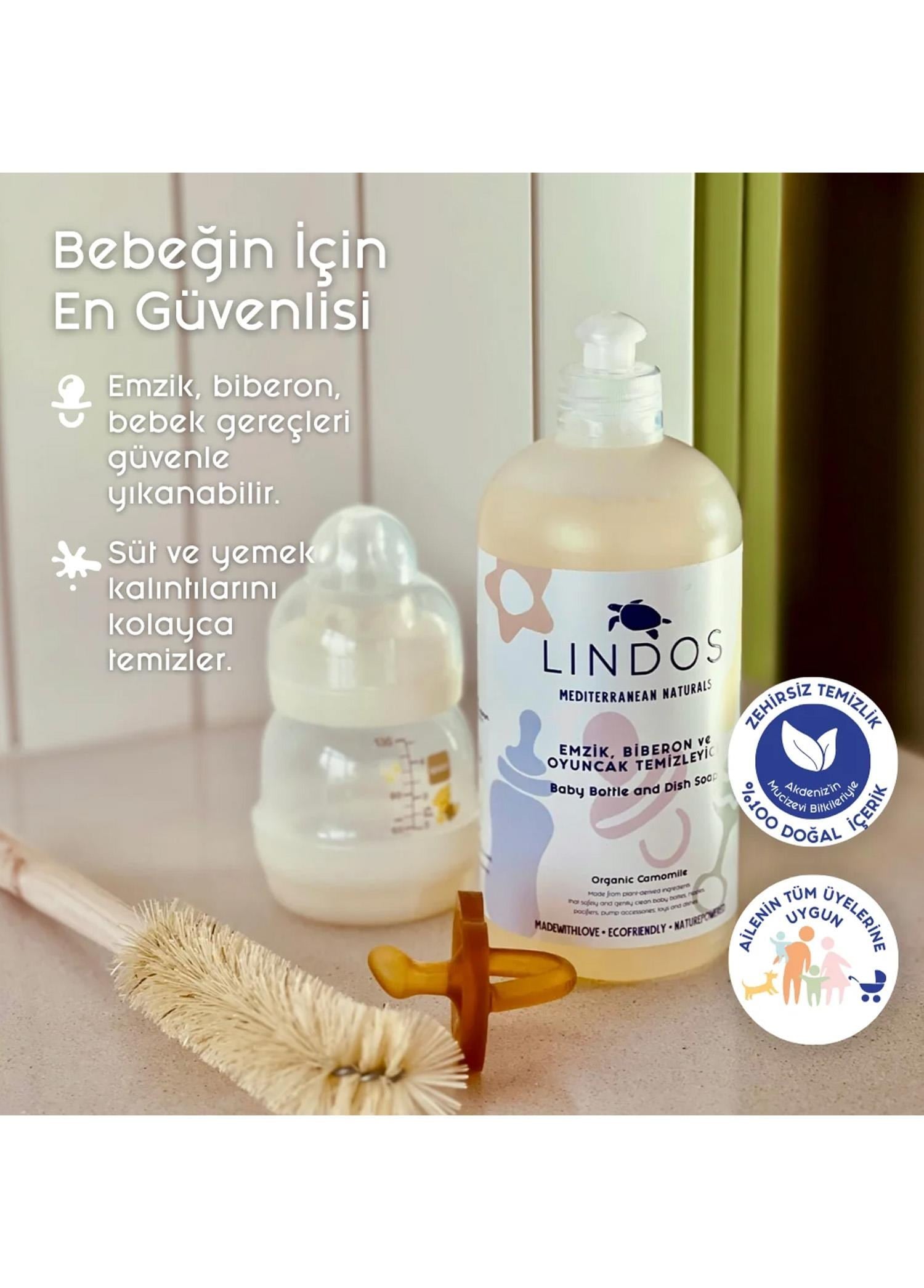 Lindos Emzik, Biberon ve Oyuncak Temizleyici 600ml