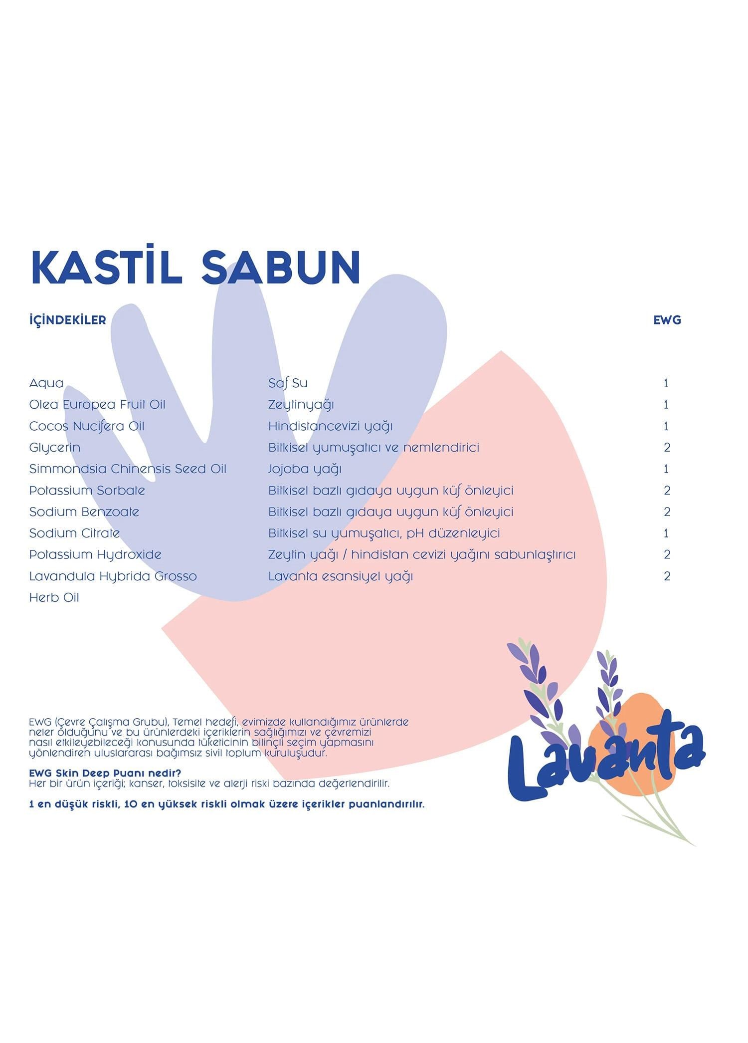 Lindos Saf Sıvı Kastil Sabun Lavanta 600ml