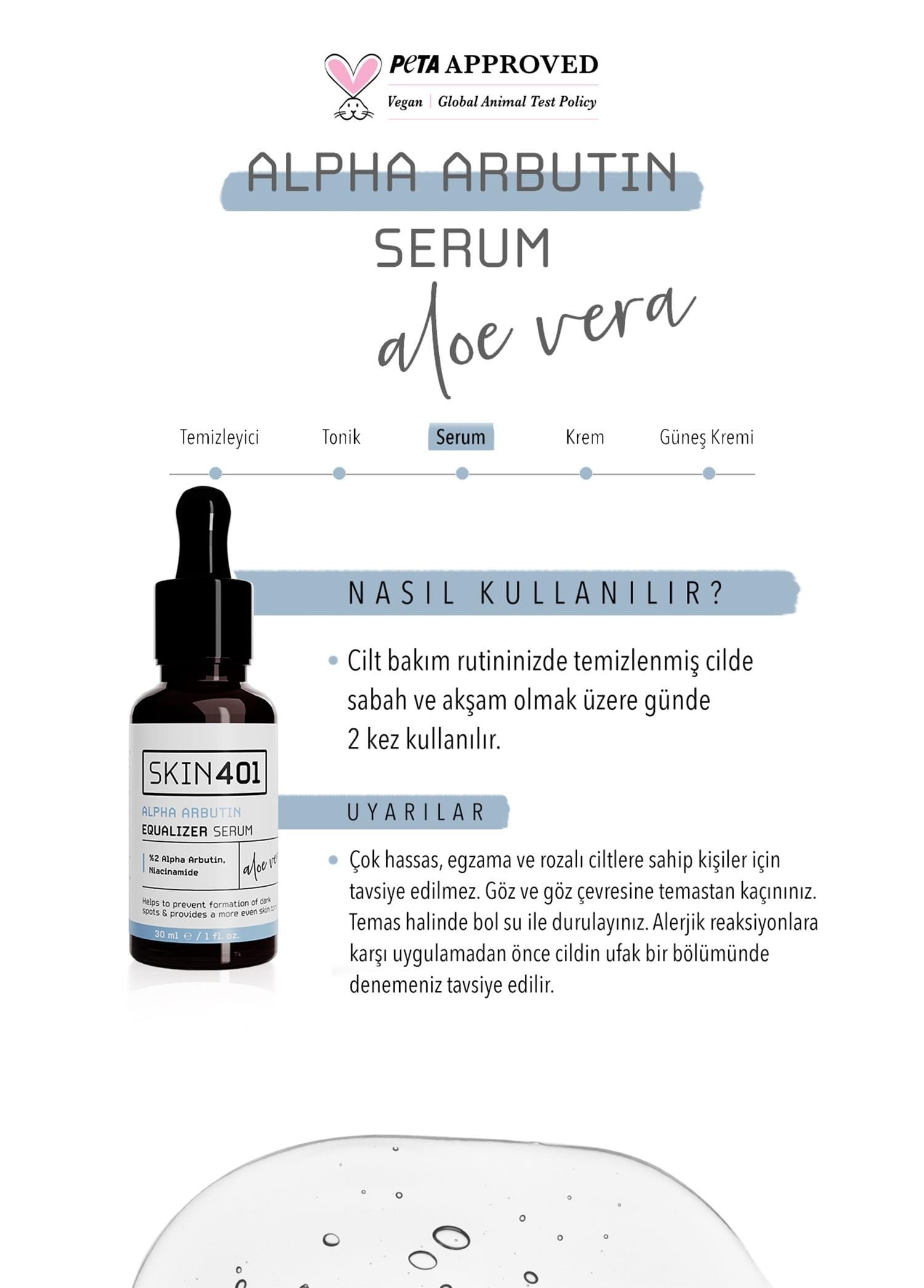 Skin401 Arbutin %2 Cilt Tonu Eşitleyici Leke Karşıtı Serum 30ml