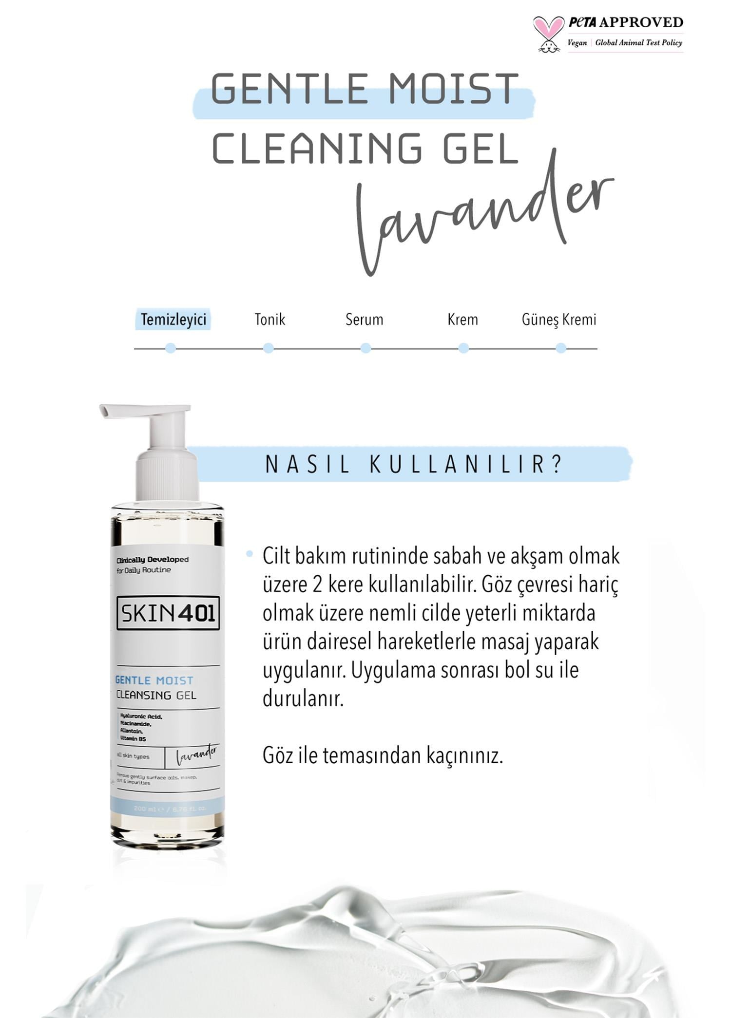 Skin401 Nemlendirici Tazelik ve Parlaklık Veren Yüz Temizleme Jeli 200ml