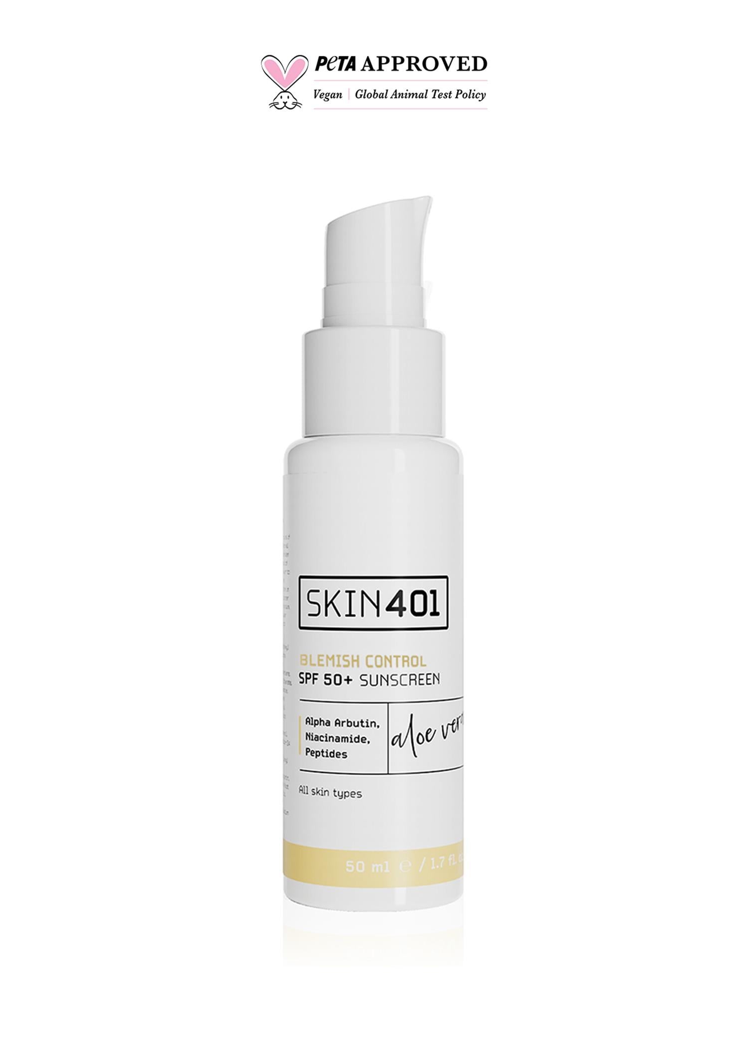 Skin401 SPF 50+ Leke Karşıtı Aloe Vera Nemlendiricili Güneş Kremi 50ml