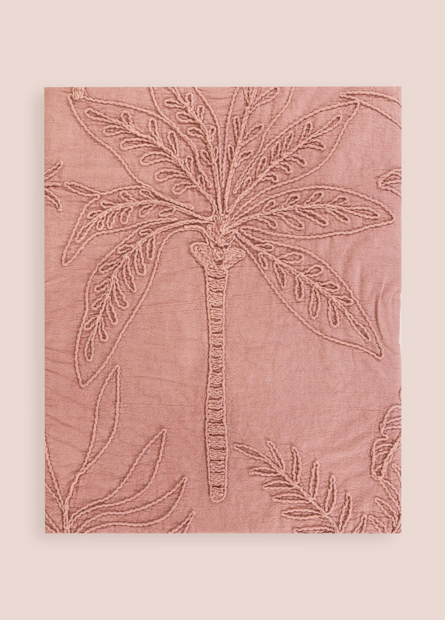 The Mia Throw Koltuk Şalı Püsküllü Gül Kurusu 170x130