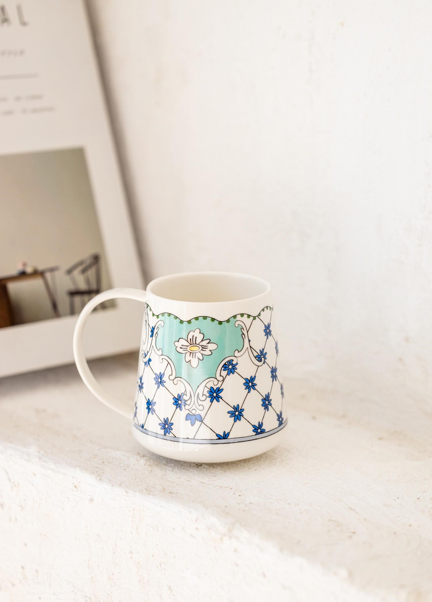 The Mia Amore Blue Porselen Kupa KPA0259 340 cc