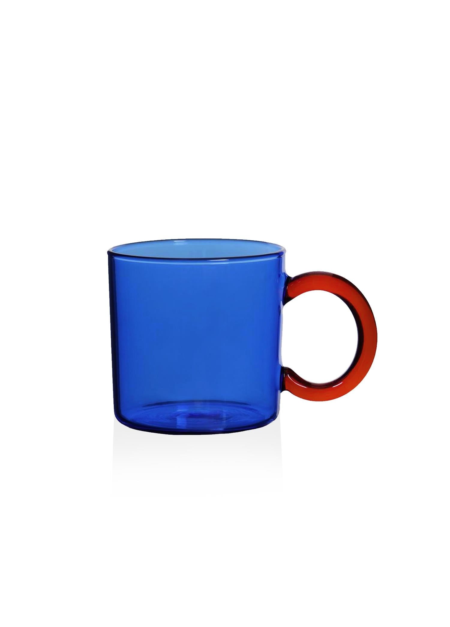 The Mia Renkli Cam Kupa Mavi 250 ml 