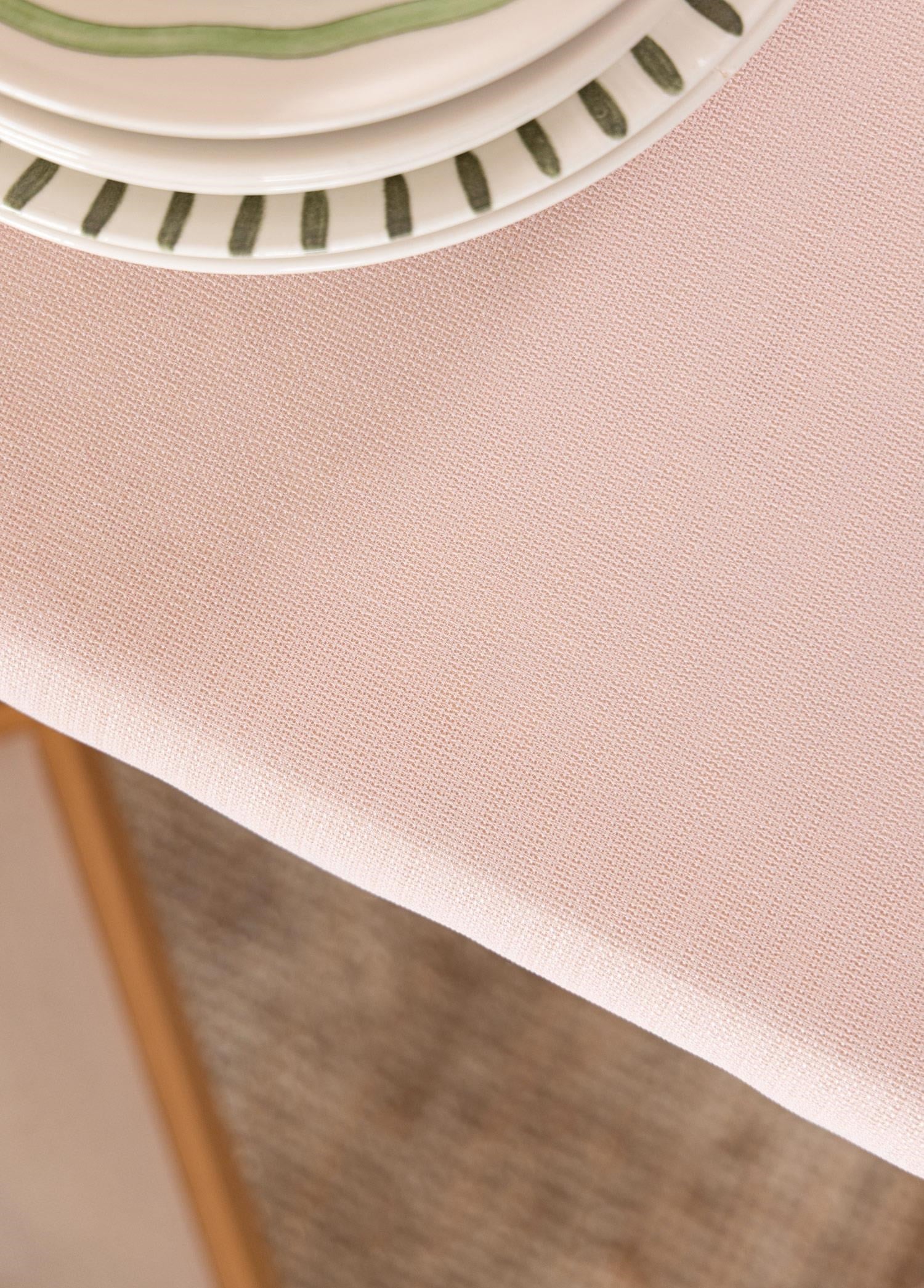 The Mia Linen Plus Dikdörtgen Masa Örtüsü Pudra 150x230 cm