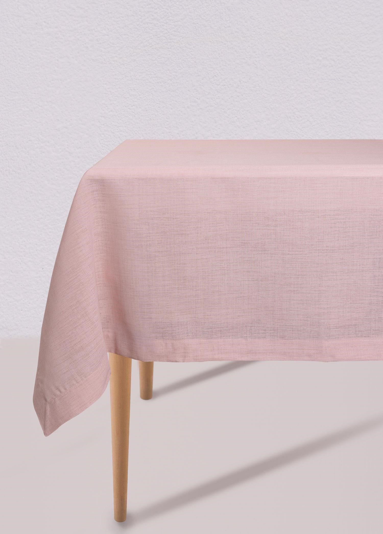 The Mia Linen Plus Dikdörtgen Masa Örtüsü Pudra 150x230 cm