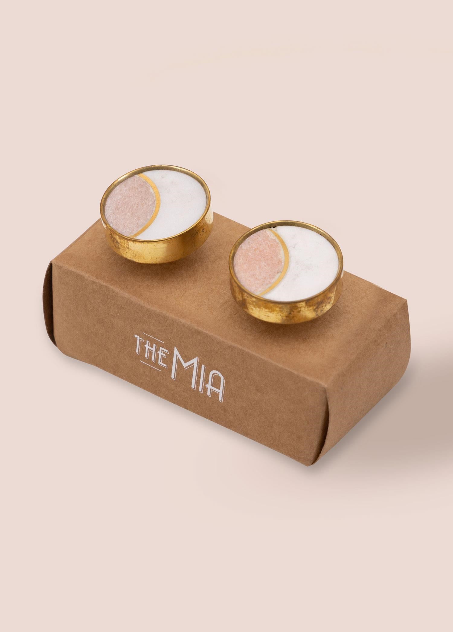 The Mia Mermer Çekmece ve Dolap Kulbu 2li Set KLP20