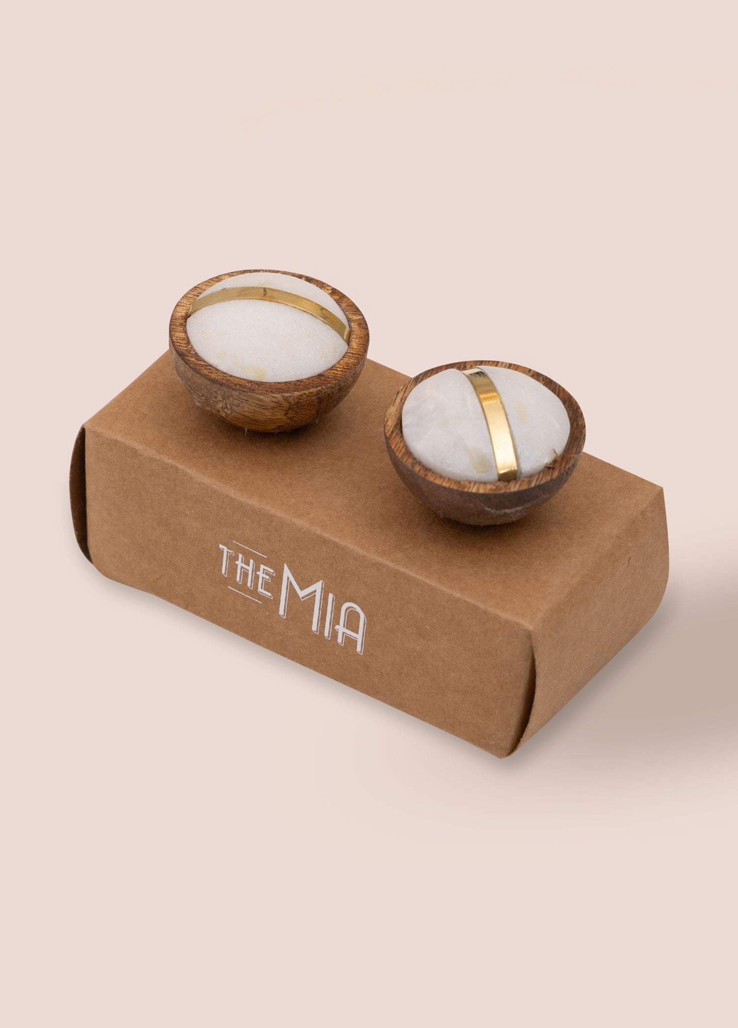 The Mia Mermer Çekmece ve Dolap Kulbu 2li Set KLP21