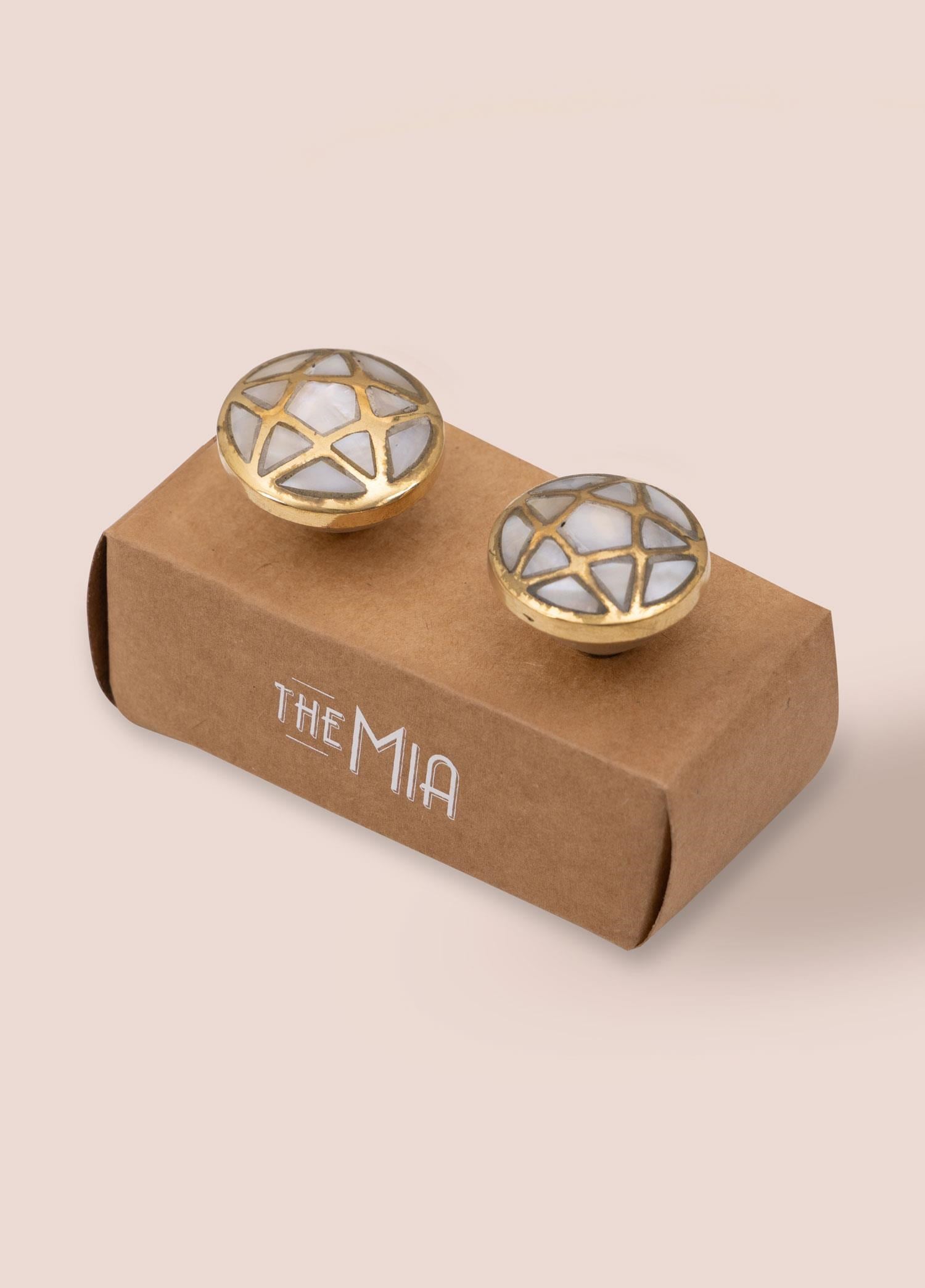 The Mia Pirinç Çekmece ve Dolap Kulbu 2li Set KLP19