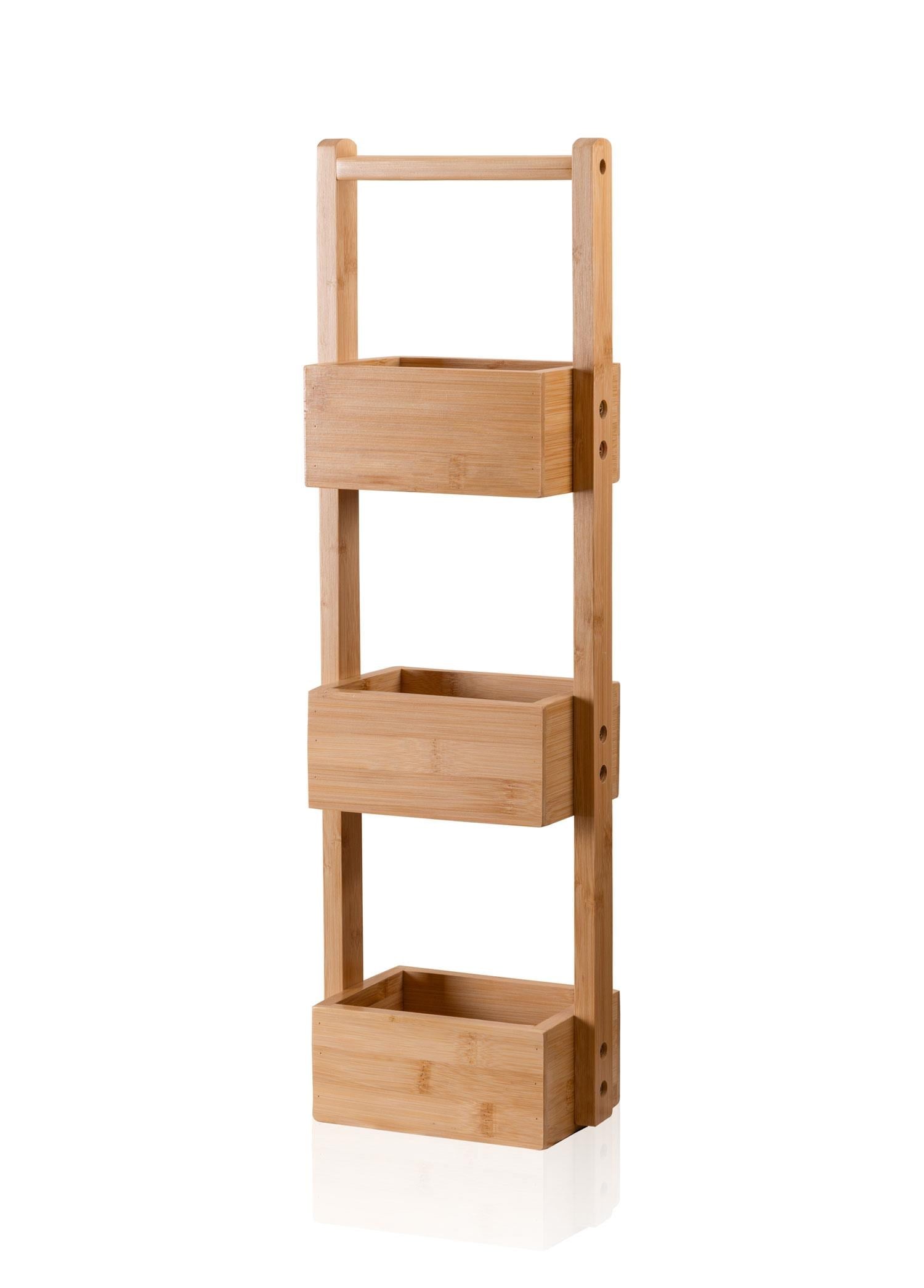 The Mia Bambu 3 Katlı Düzenleyici Raf 65x20x13 Cm