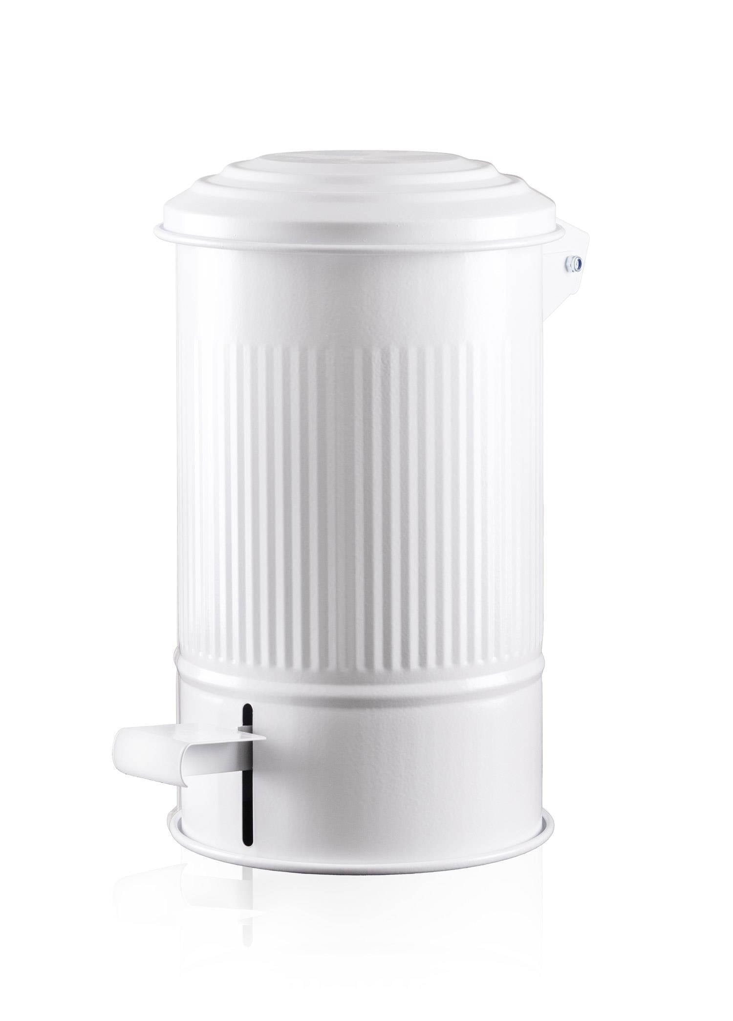 The Mia Stripe Mutfak ve Banyo Çöp Kovası Beyaz 5 Lt