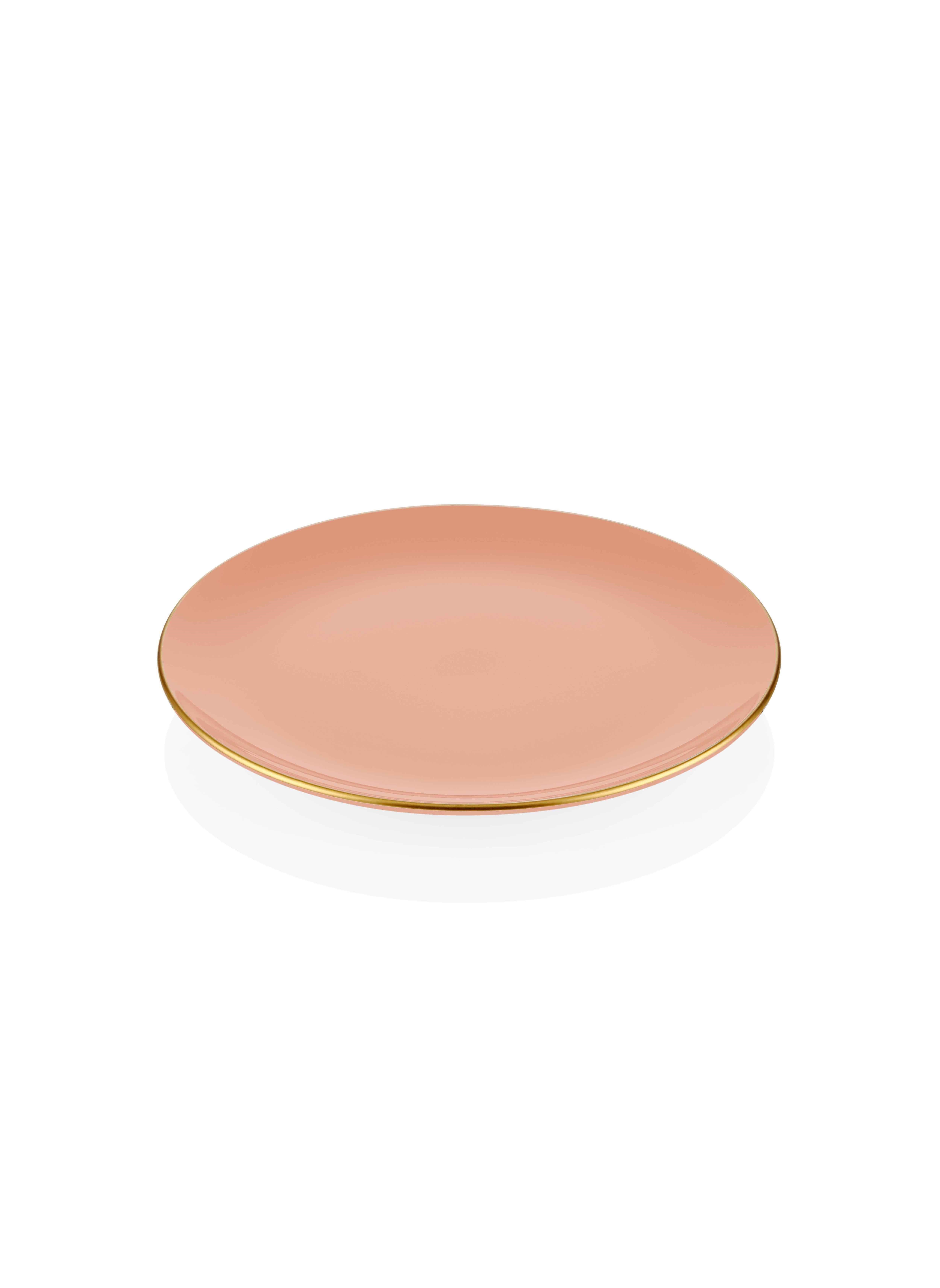 The Mia Basic Pasta Tabağı 6 Lı Set Somon Pembe - 19cm