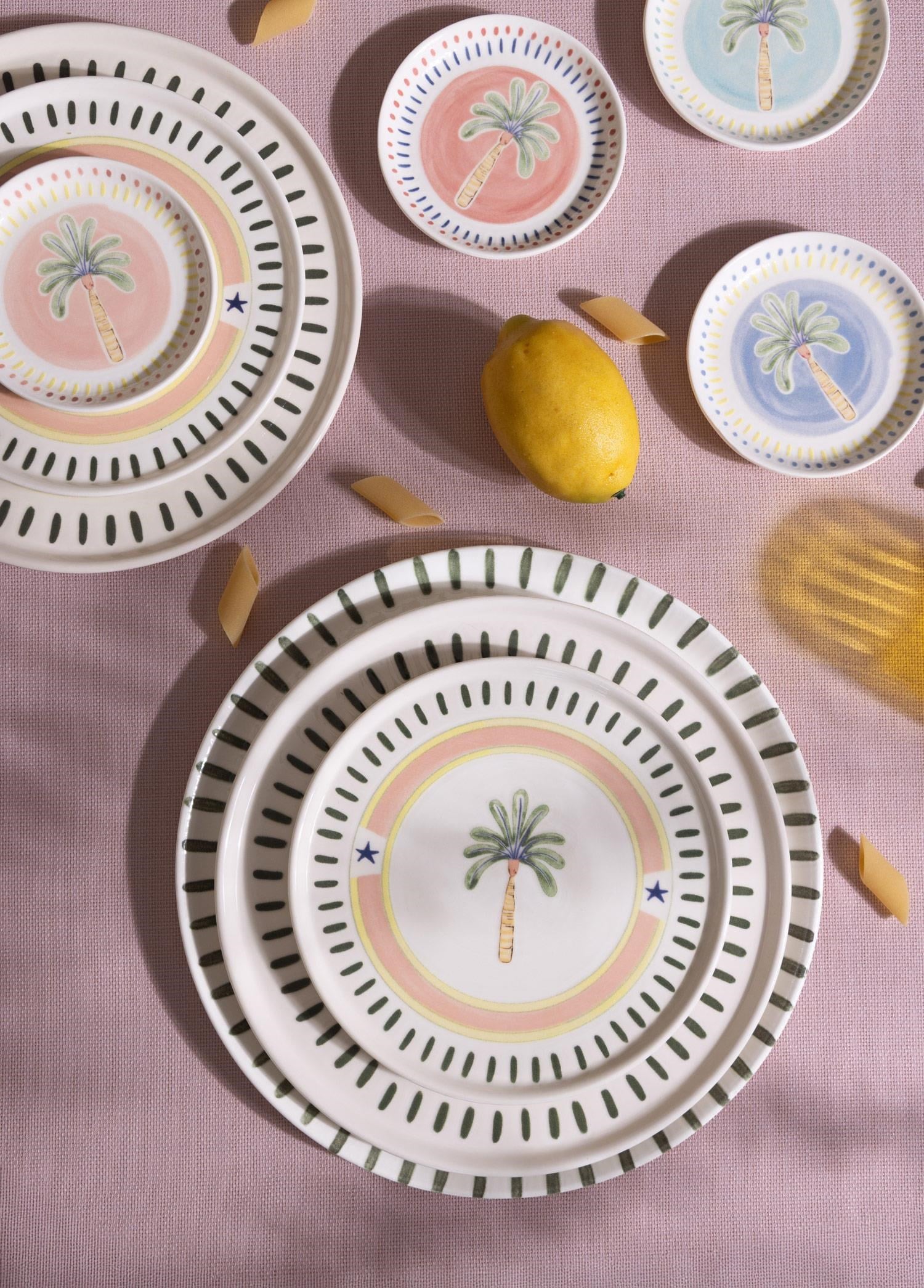 The Mia Italian Summer Pasta Tabağı 6lı Set 19 cm