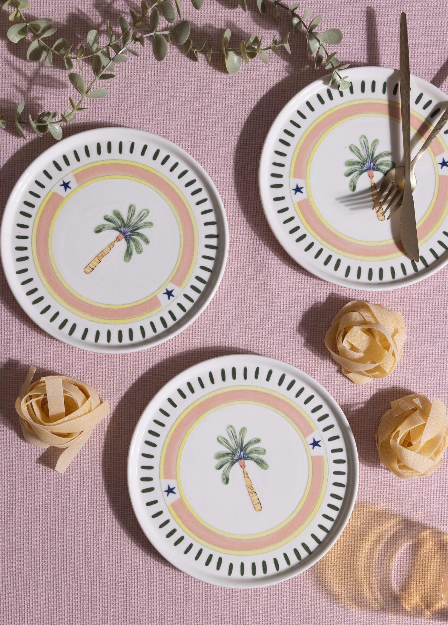 The Mia Italian Summer Pasta Tabağı 6lı Set 19 cm