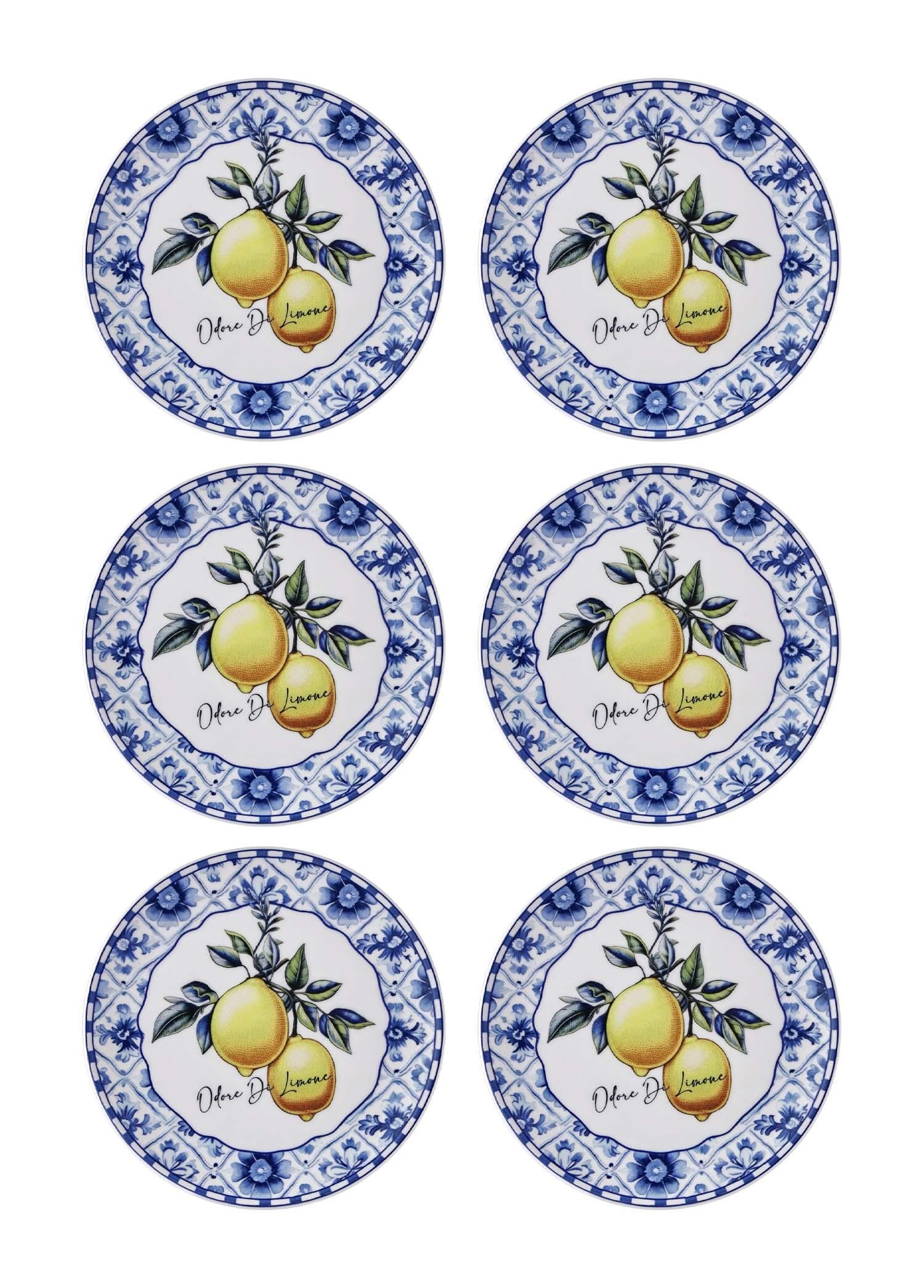 The Mia Odore Di Limone Pasta Tabağı 6lı Set 19 cm ODL0001