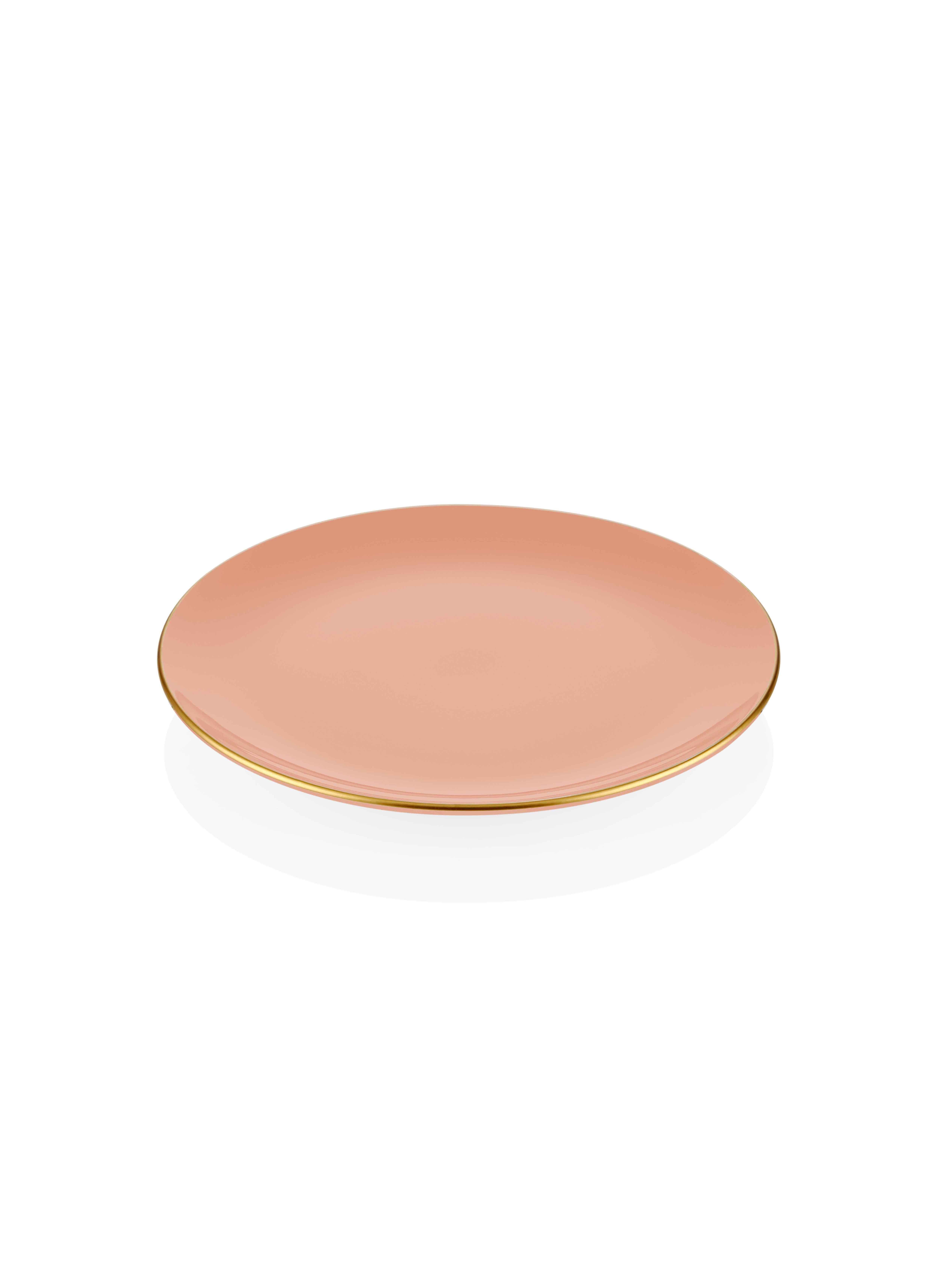 The Mia Basic Pasta Tabağı 6 Lı Set Somon Pembe - 19cm