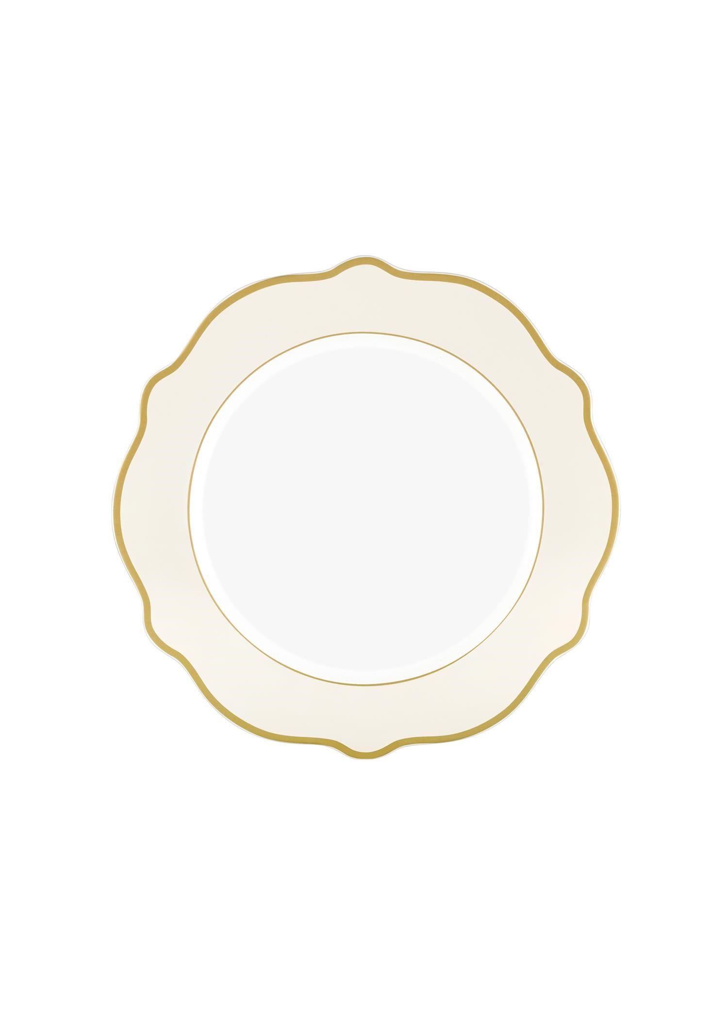 The Mia Jaswely Pasta Tabağı 6 Parça Krem 21 Cm