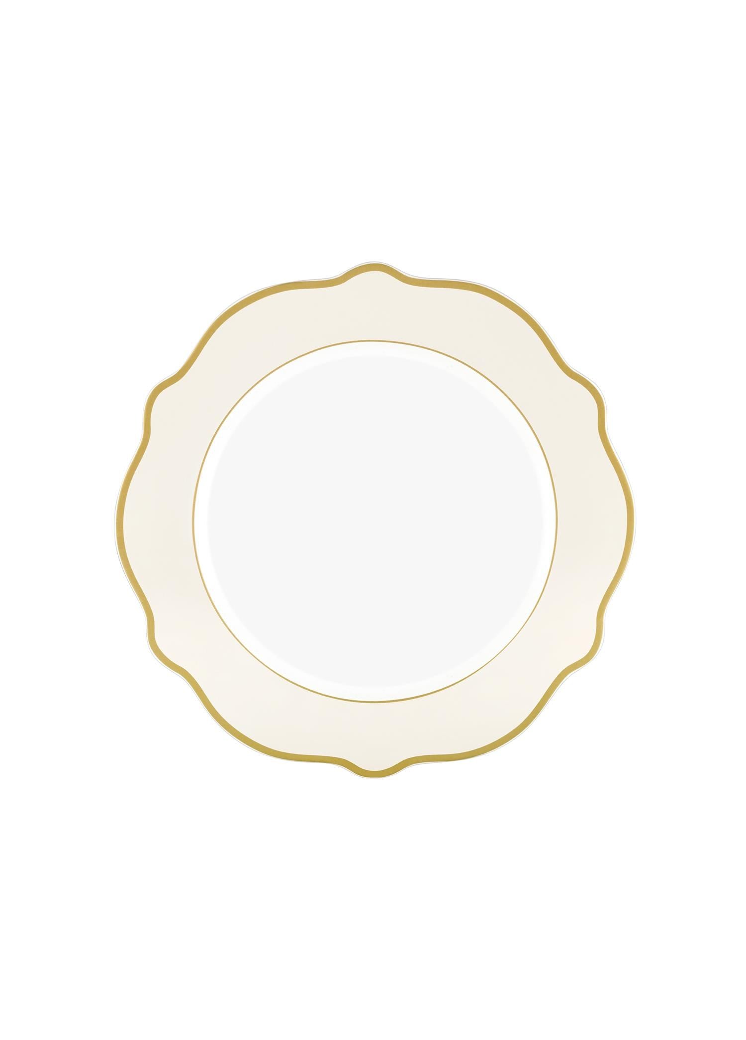 The Mia Jaswely Pasta Tabağı 6 Parça Krem 21 Cm