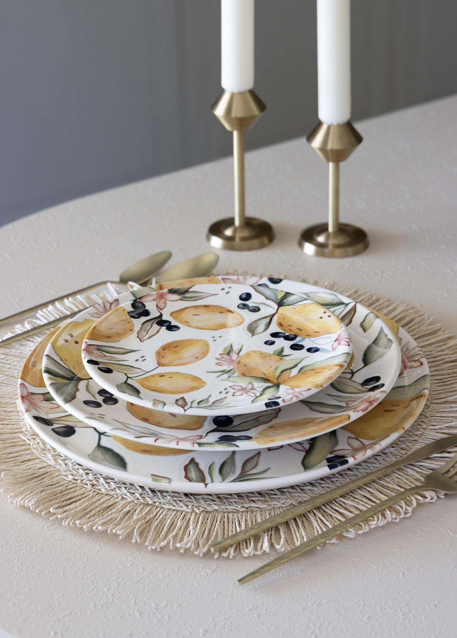The Mia Limoncello Pasta Tabağı 6lı Set 19 cm LMN012