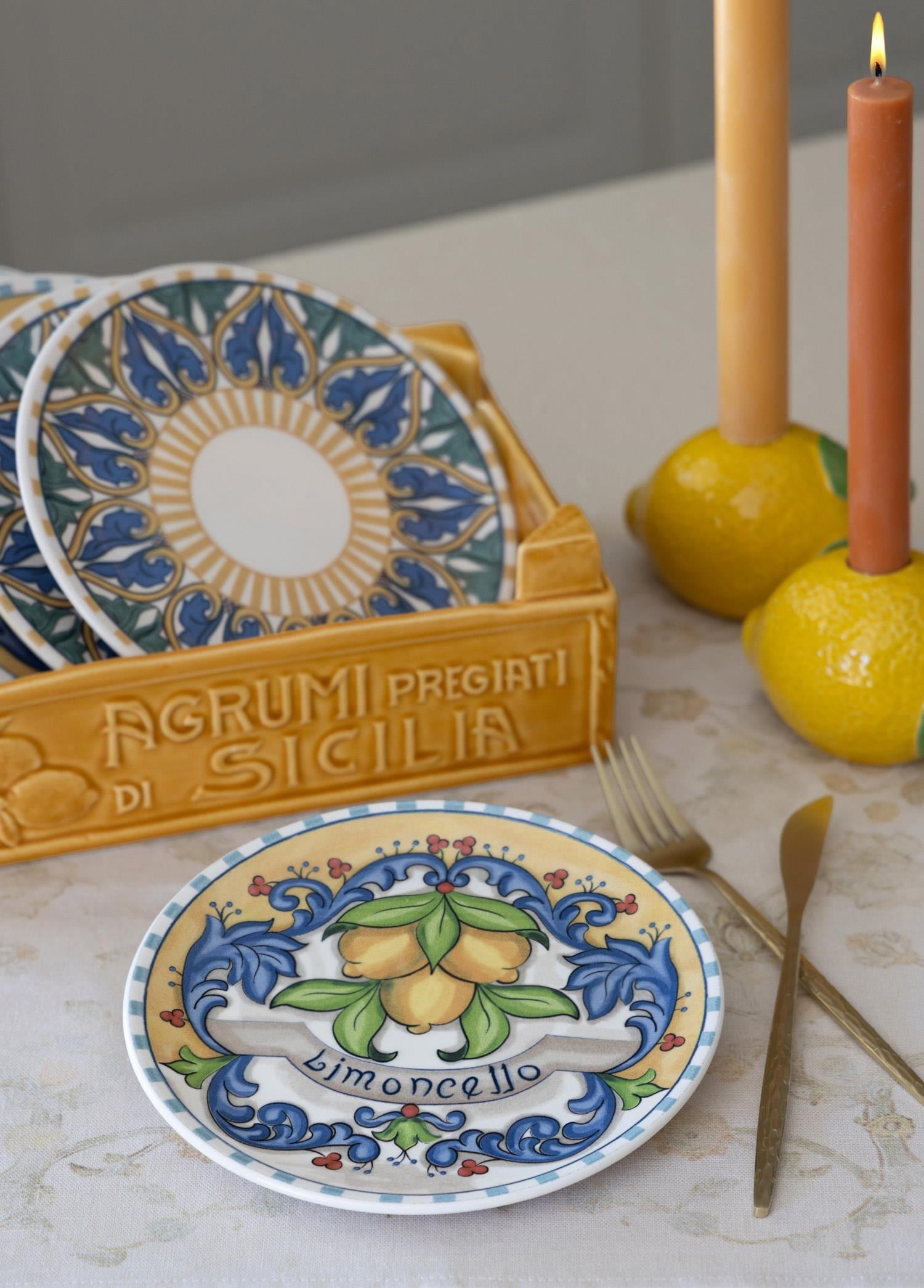 The Mia Limoncello Pasta Tabağı 6lı Set 19 cm