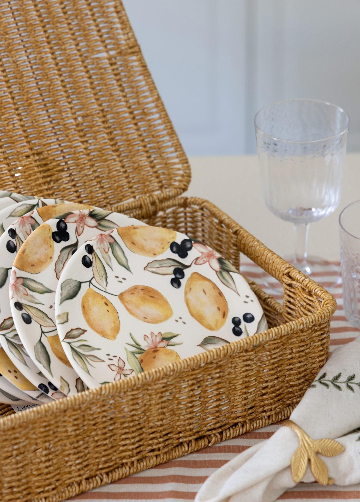 The Mia Limoncello Pasta Tabağı 6lı Set 19 cm LMN012