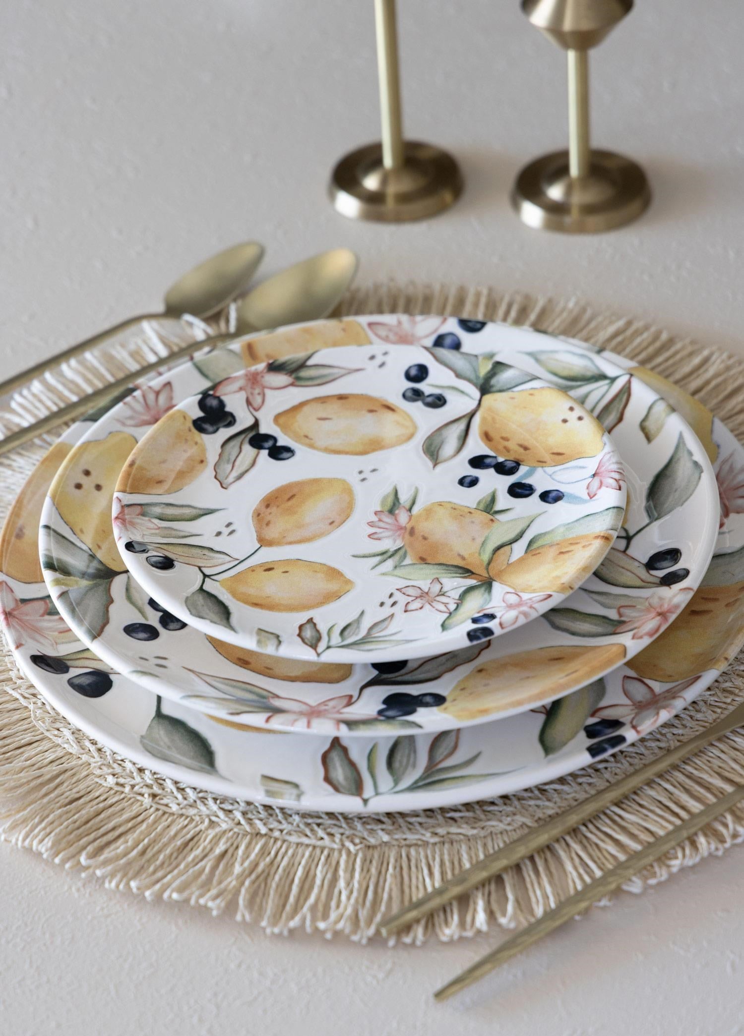 The Mia Limoncello Pasta Tabağı 6lı Set 19 cm LMN012