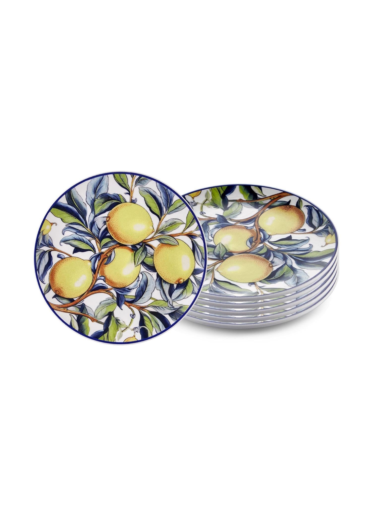 The Mia Odore Di Limone Pasta Tabağı 6lı Set 19 cm ODL0002