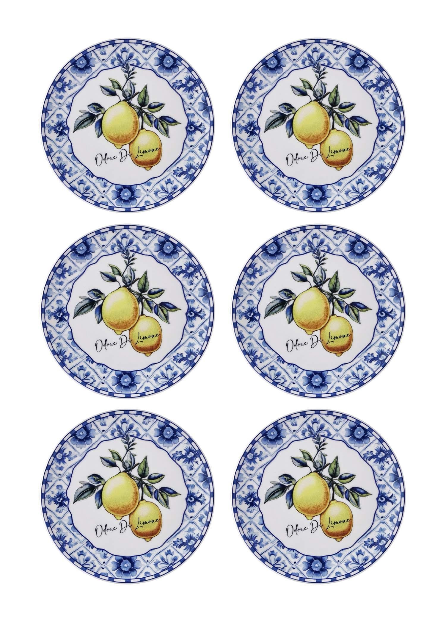 The Mia Odore Di Limone Pasta Tabağı 6lı Set 19 cm ODL0001