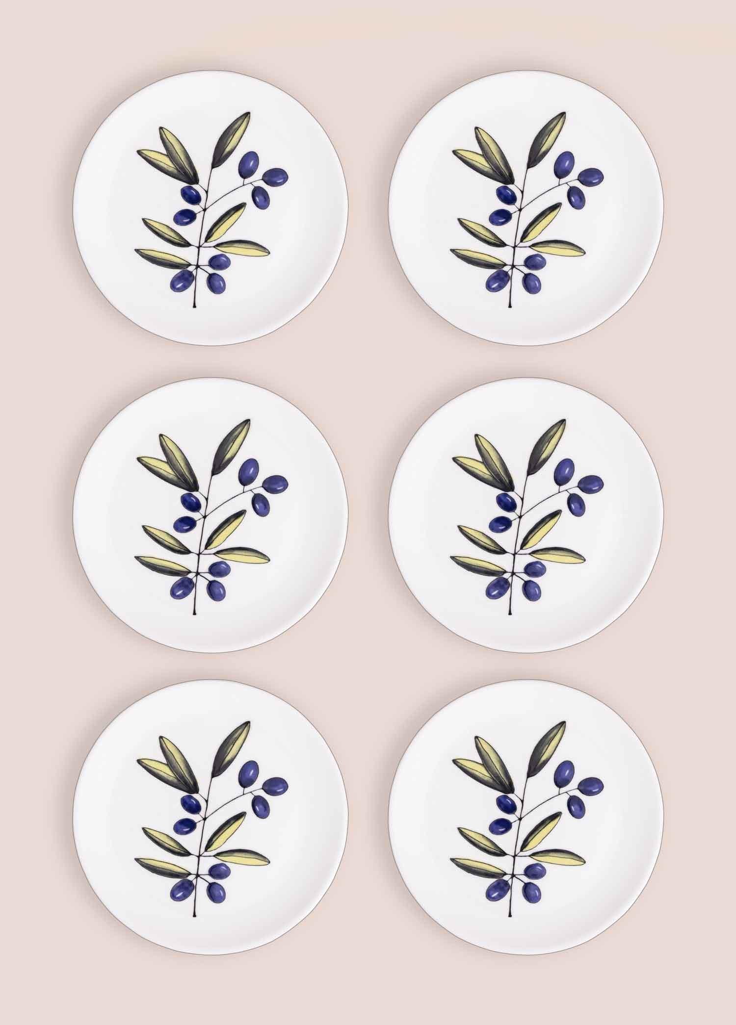 The Mia Olivos Pasta Tabağı 6lı Set 19 cm OVS0001