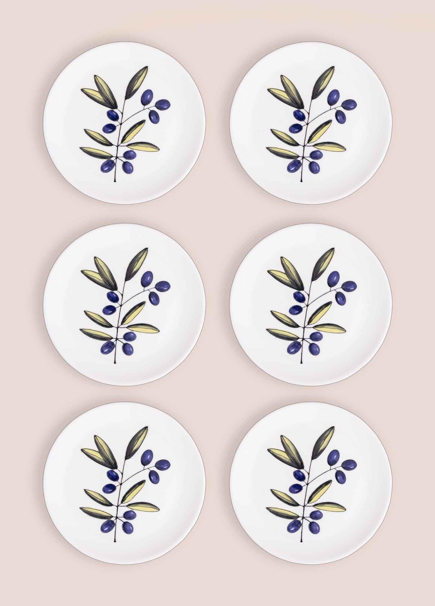 The Mia Olivos Pasta Tabağı 6lı Set 19 cm OVS0001