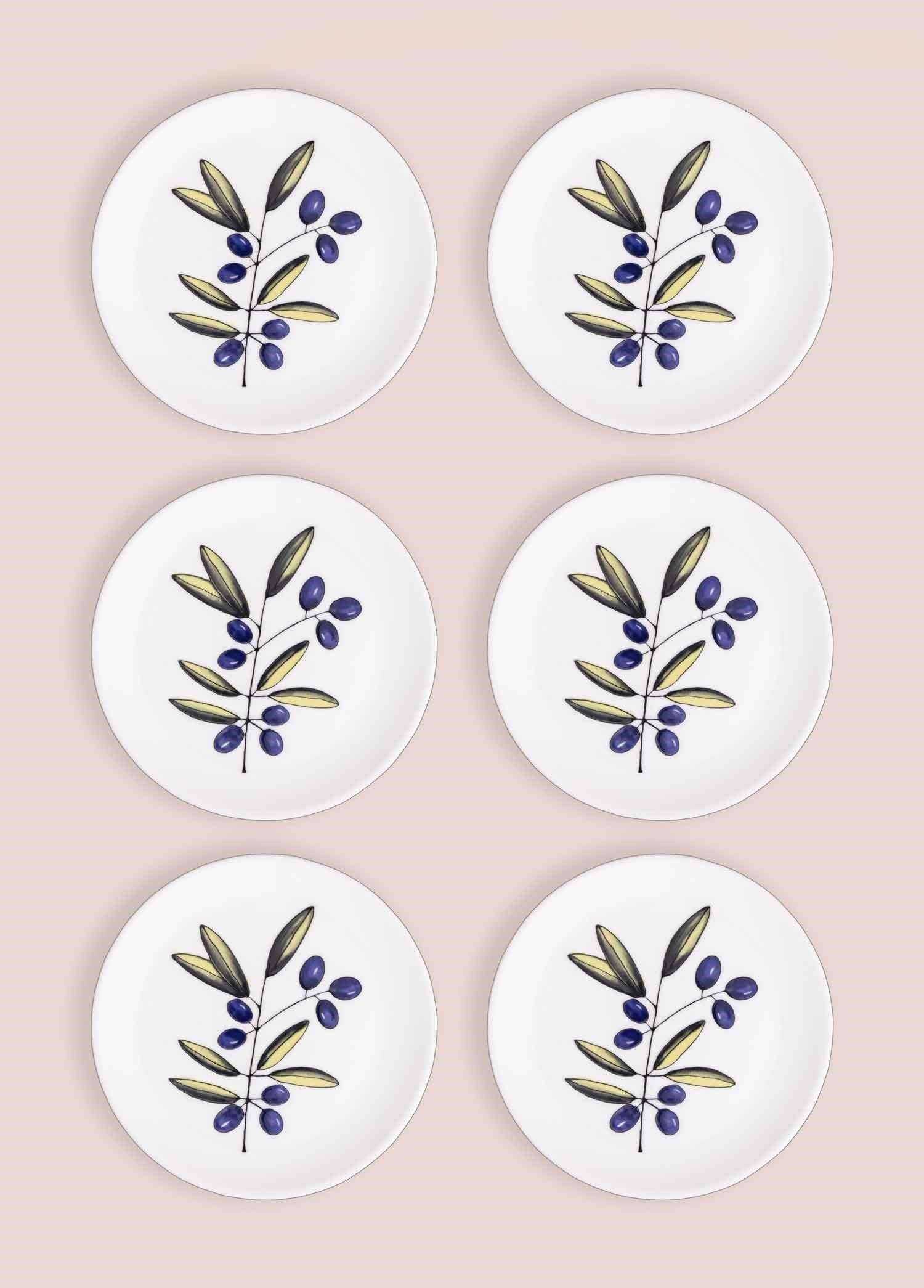 The Mia Olivos Pasta Tabağı 6lı Set 19 cm OVS0001