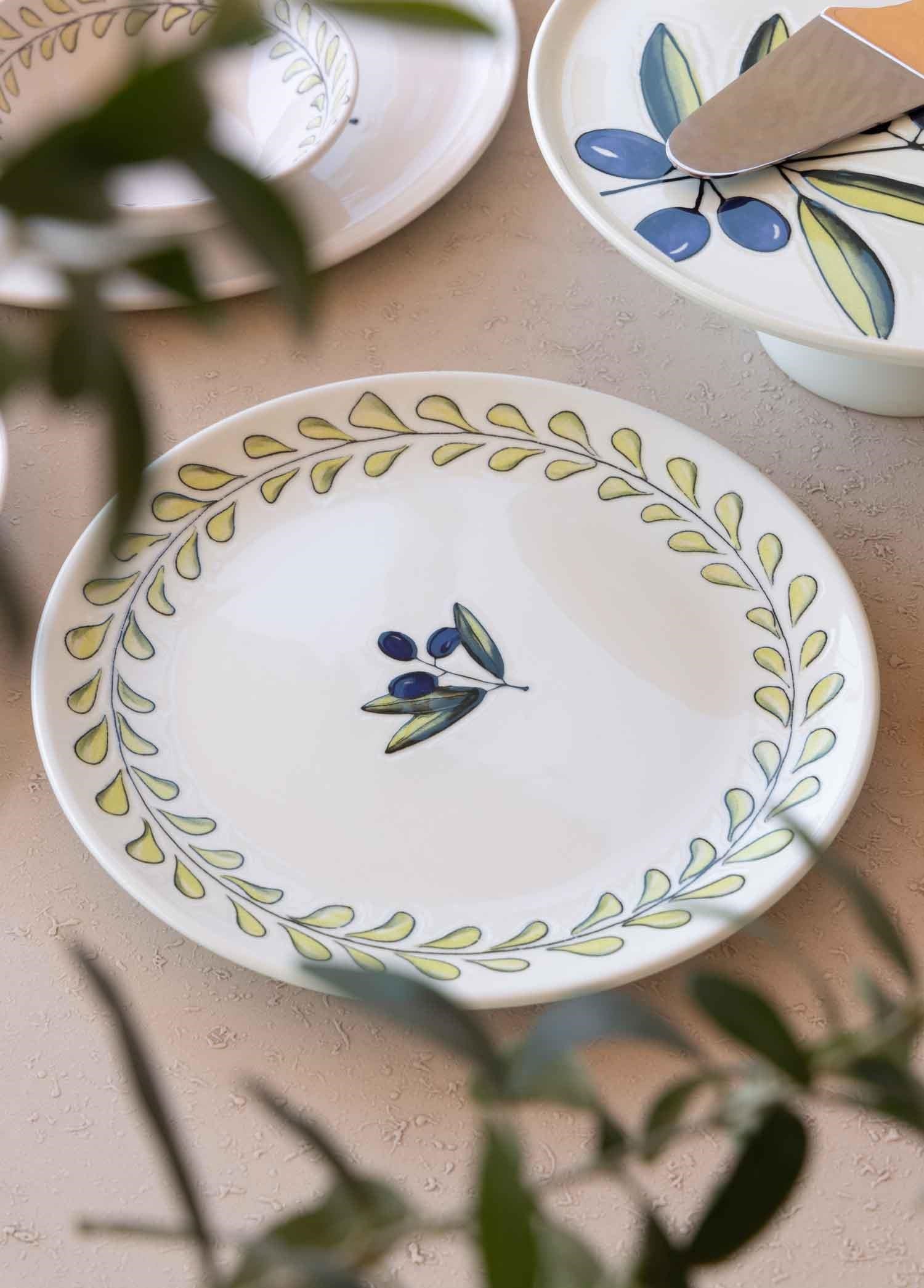 The Mia Olivos Pasta Tabağı 6lı Set 19 cm OVS0002